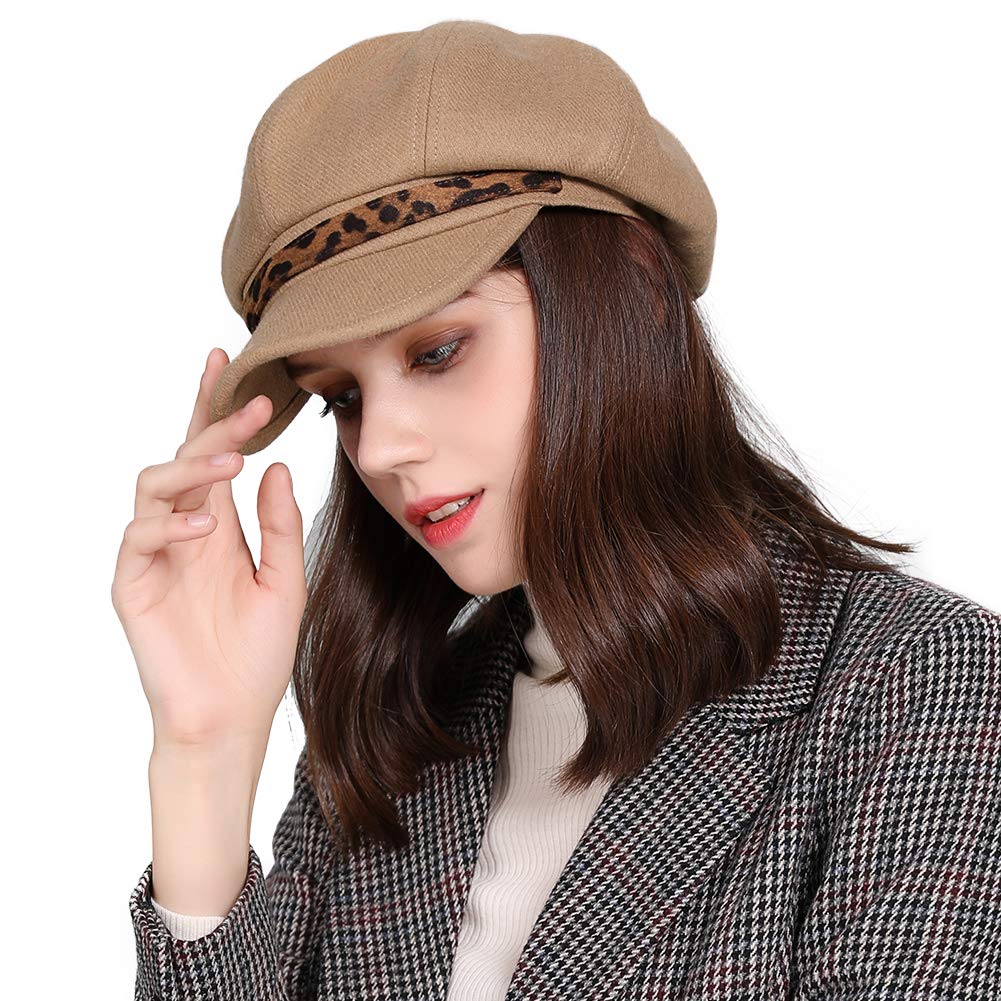 Wool Fashion Newsboy Hat for Women - Winter Warmth Oral Wearing - Cabbie Fedora Hat