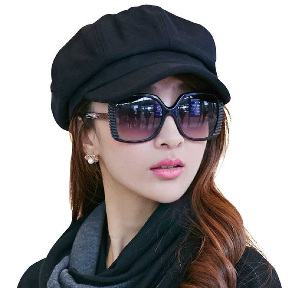 Wool Fashion Newsboy Hat for Women - Winter Warmth Oral Wearing - Cabbie Fedora Hat