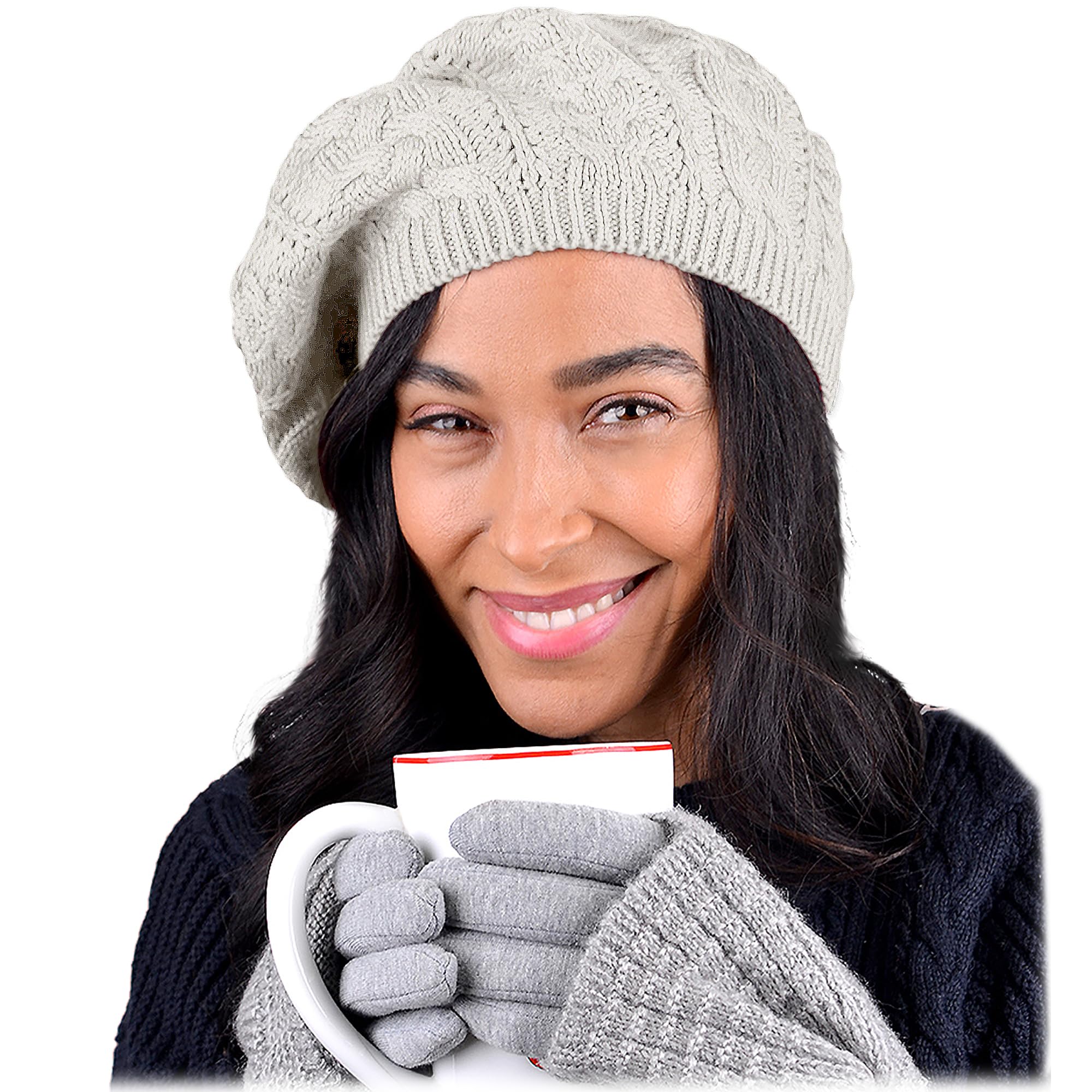 Soft knitted solid-color wool hat, stylish, lightweight crochet style brimless hat, all sizes for casual wear