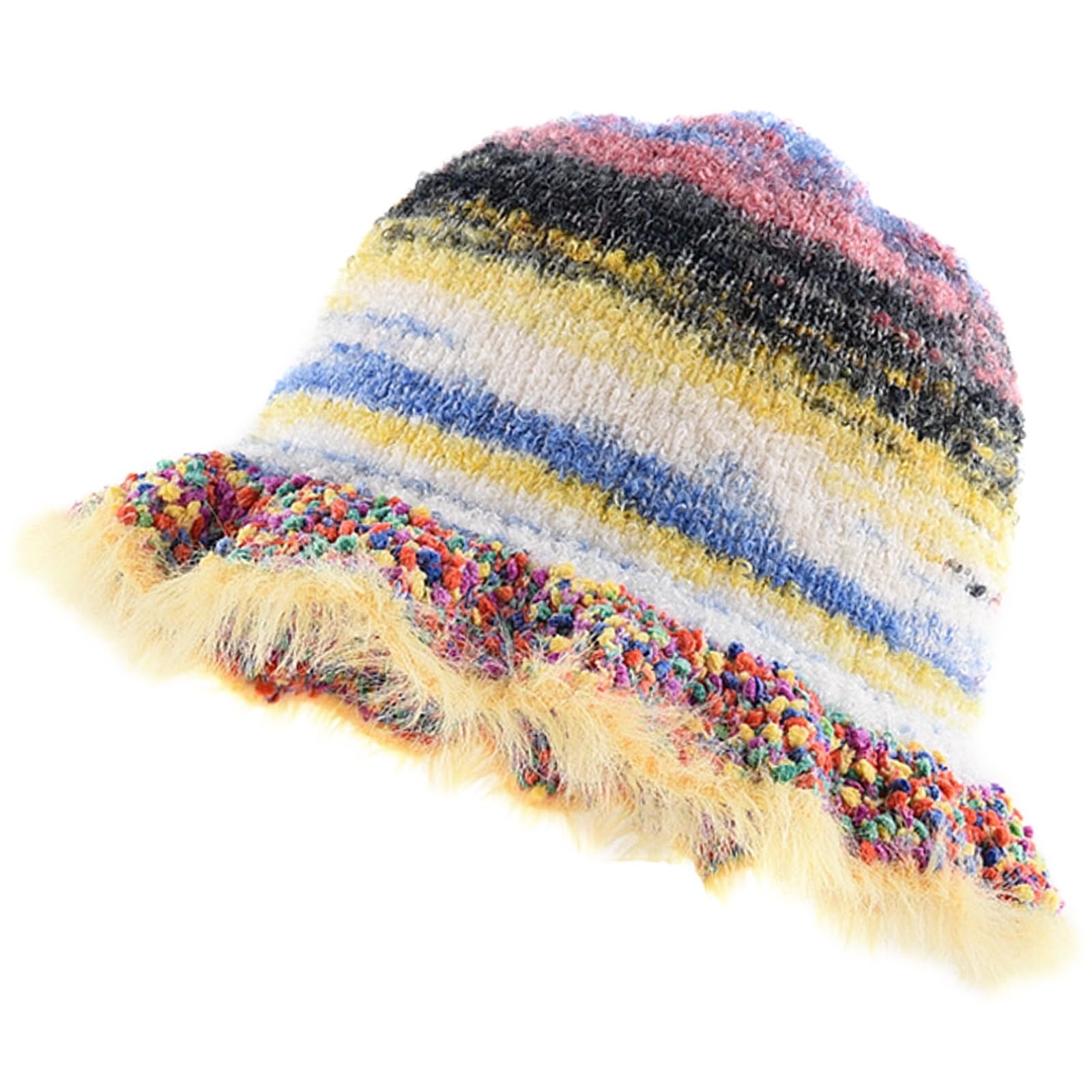 Crochet fishing hat for women, handmade, cute and foldable knitted hat