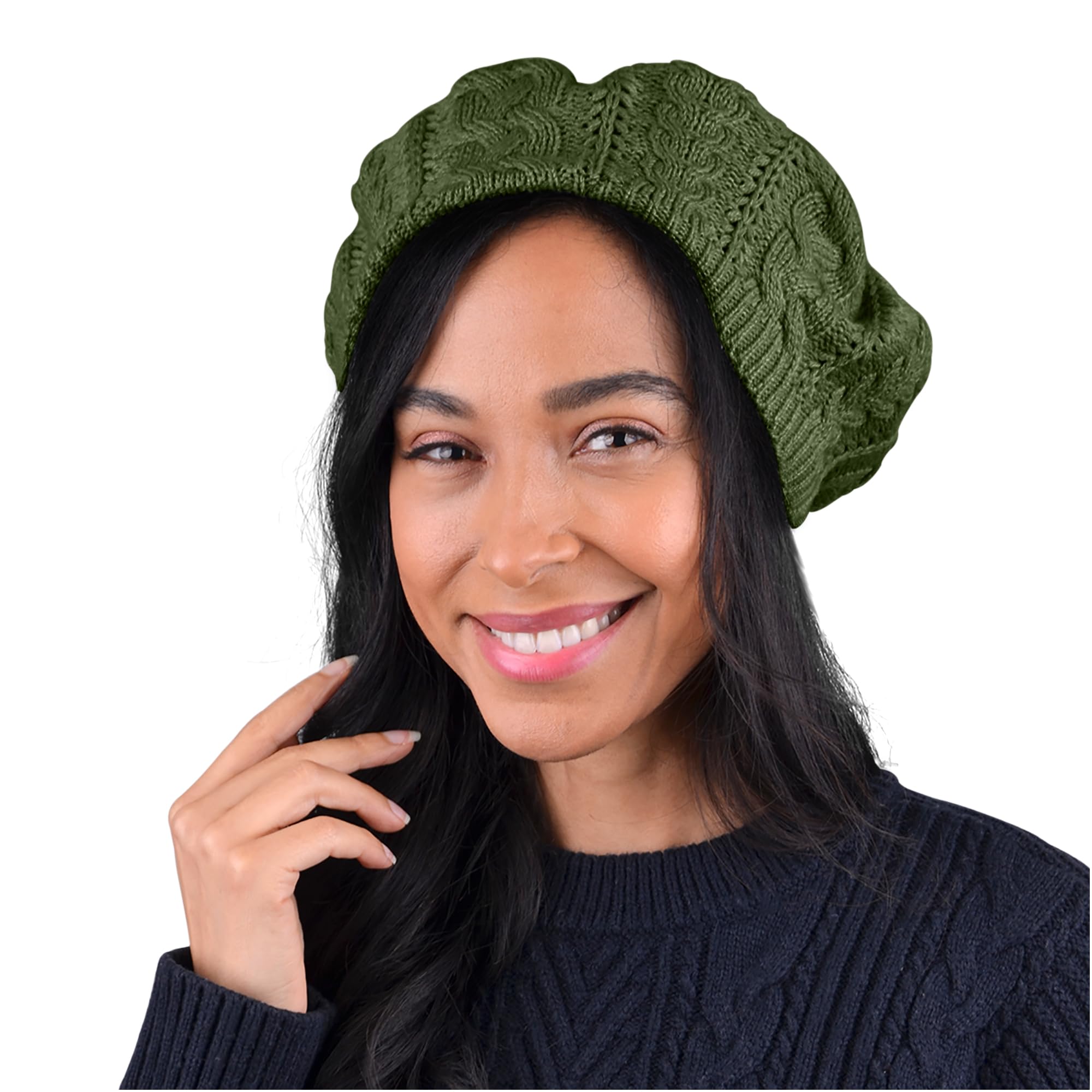 Soft knitted solid-color wool hat, stylish, lightweight crochet style brimless hat, all sizes for casual wear