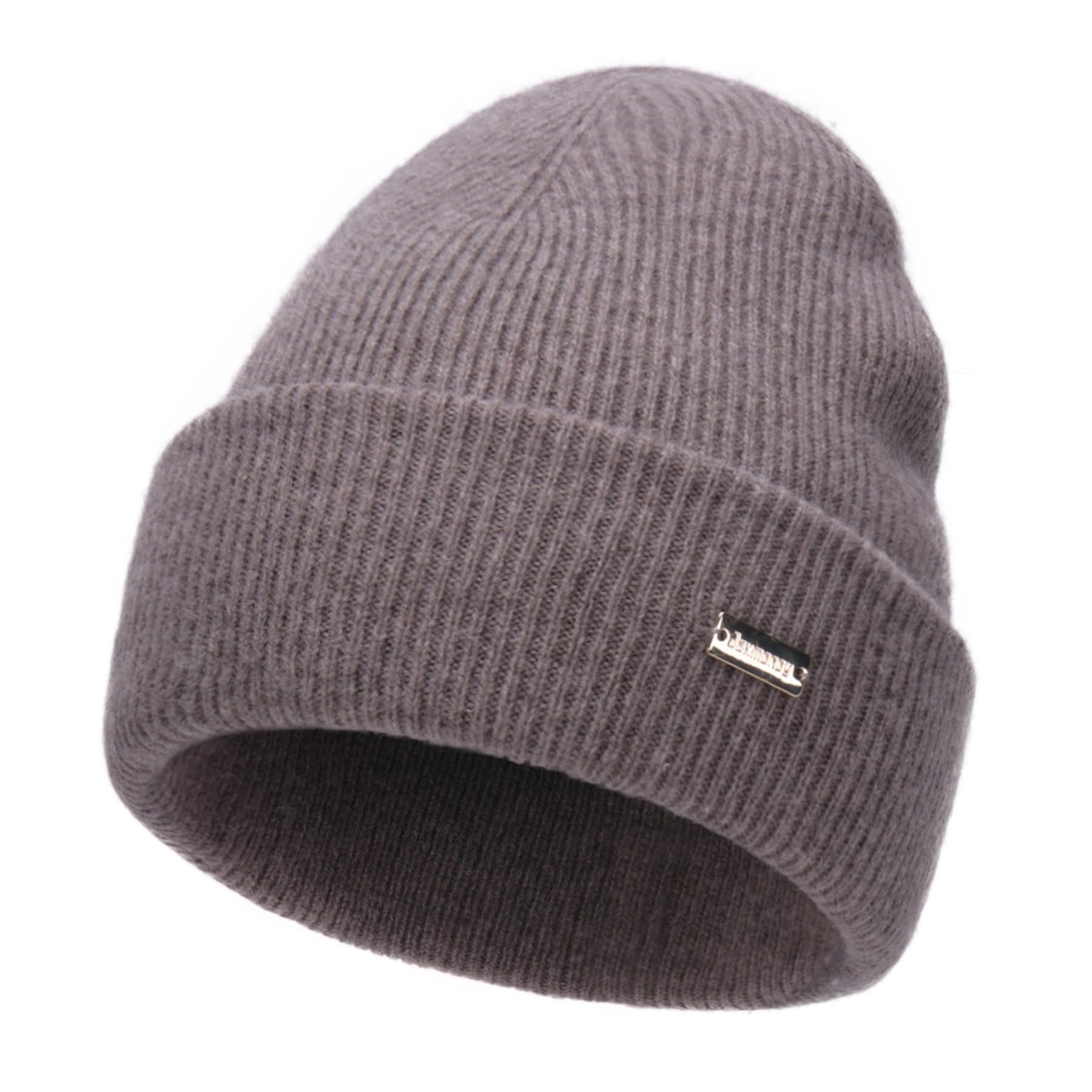 Merino wool knitted winter brimless hat for women and men, soft and warm, double-layered casual knitted brimless hat, skull cap