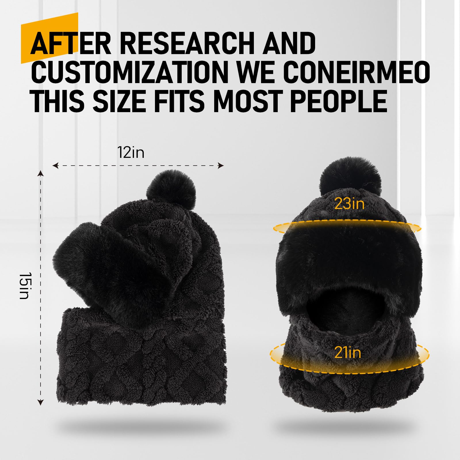 Women ski mask, winter wool windproof and warm mask and neck warmer, suitable for cycling, motorcycling and skiing