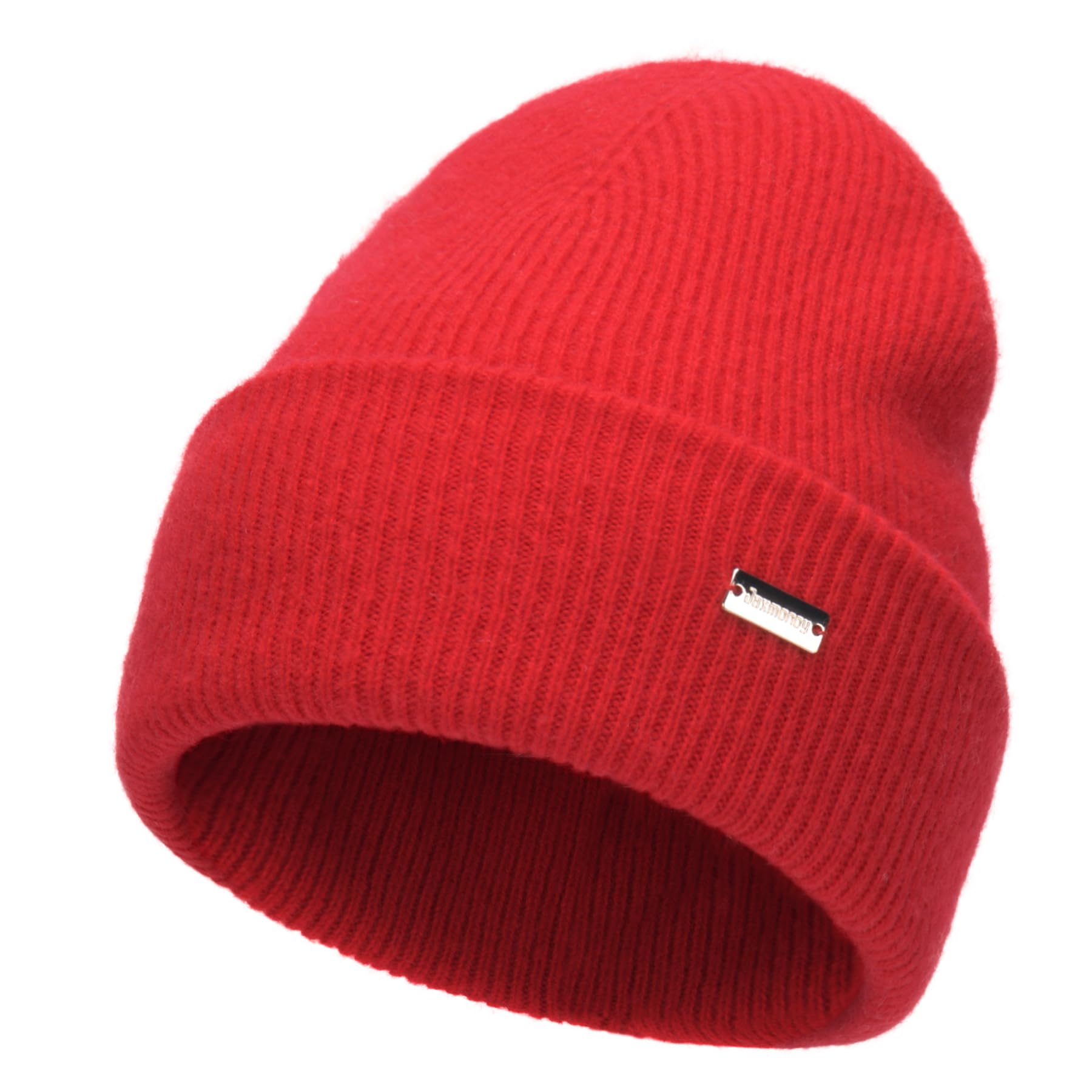 Merino wool knitted winter brimless hat for women and men, soft and warm, double-layered casual knitted brimless hat, skull cap