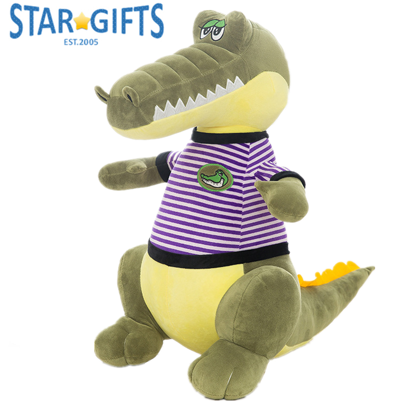 Wholesale Plush Simulation Green Crocodile Stuffed Animal Sleeping Doll Children Gift Realistic Crocodile Doll
