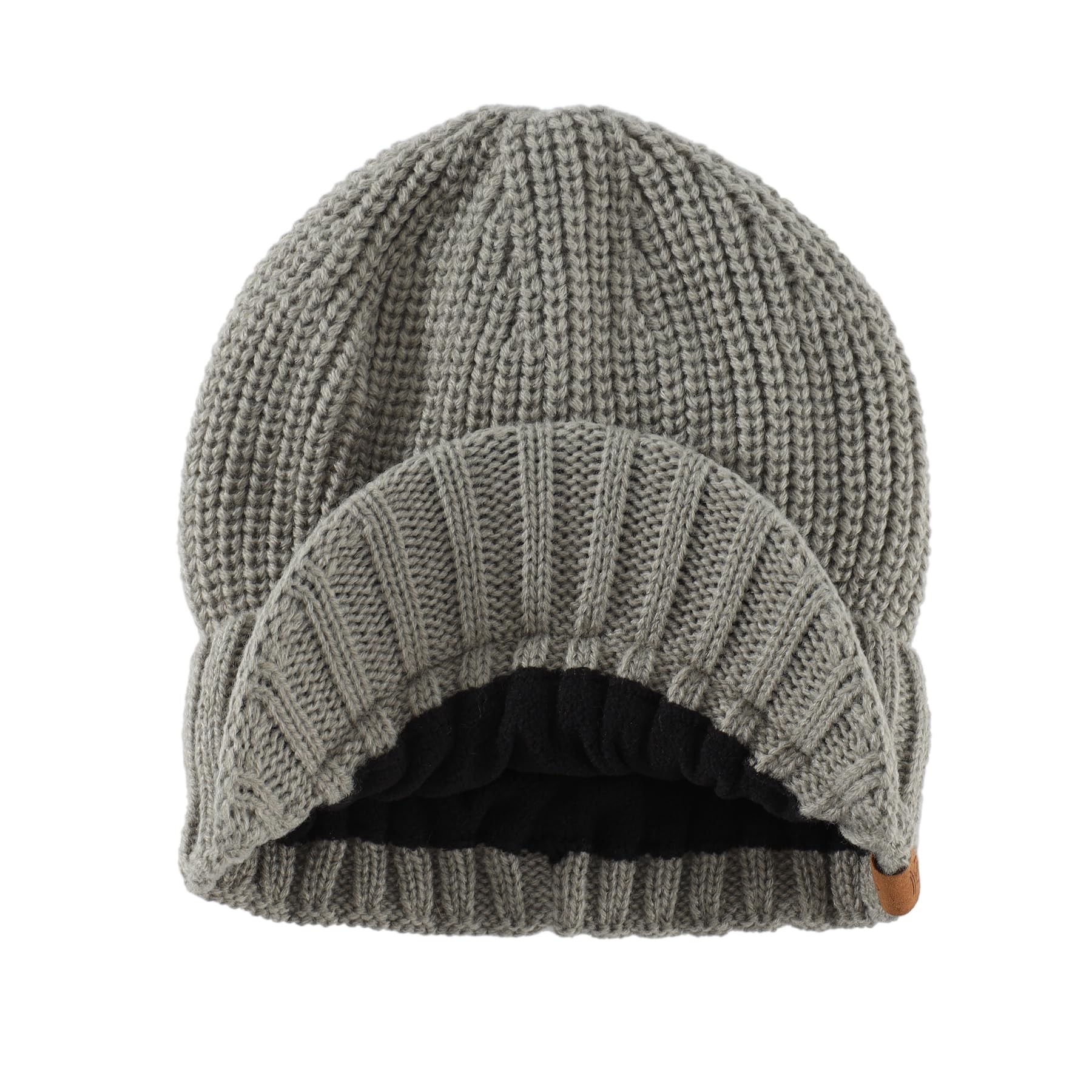 Home Preferred Men's Winter Hat Thick Knitted Flat Brimmed Hat with Sun Protection Newspaper Vendor Flat Brim Hat