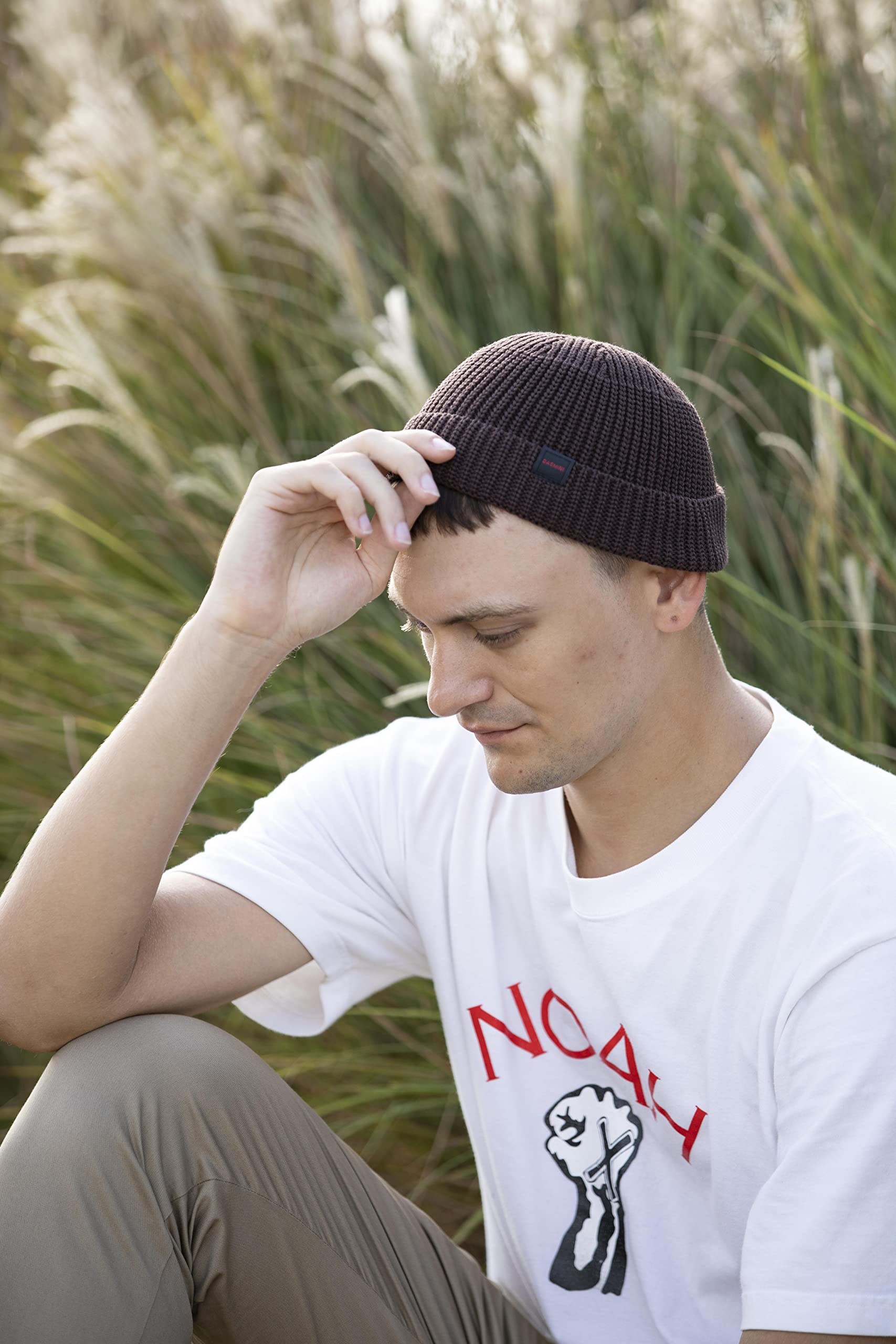 Fisherman hat, men's and women's knitted fishing hat, watch cap, warm short hat for spring and autumn