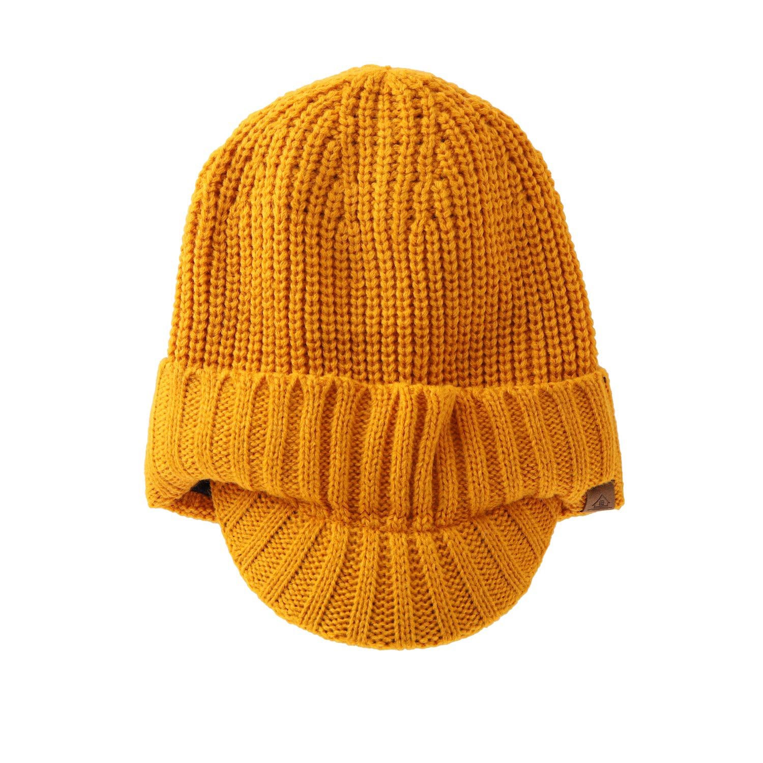 Home Preferred Men's Winter Hat Thick Knitted Flat Brimmed Hat with Sun Protection Newspaper Vendor Flat Brim Hat