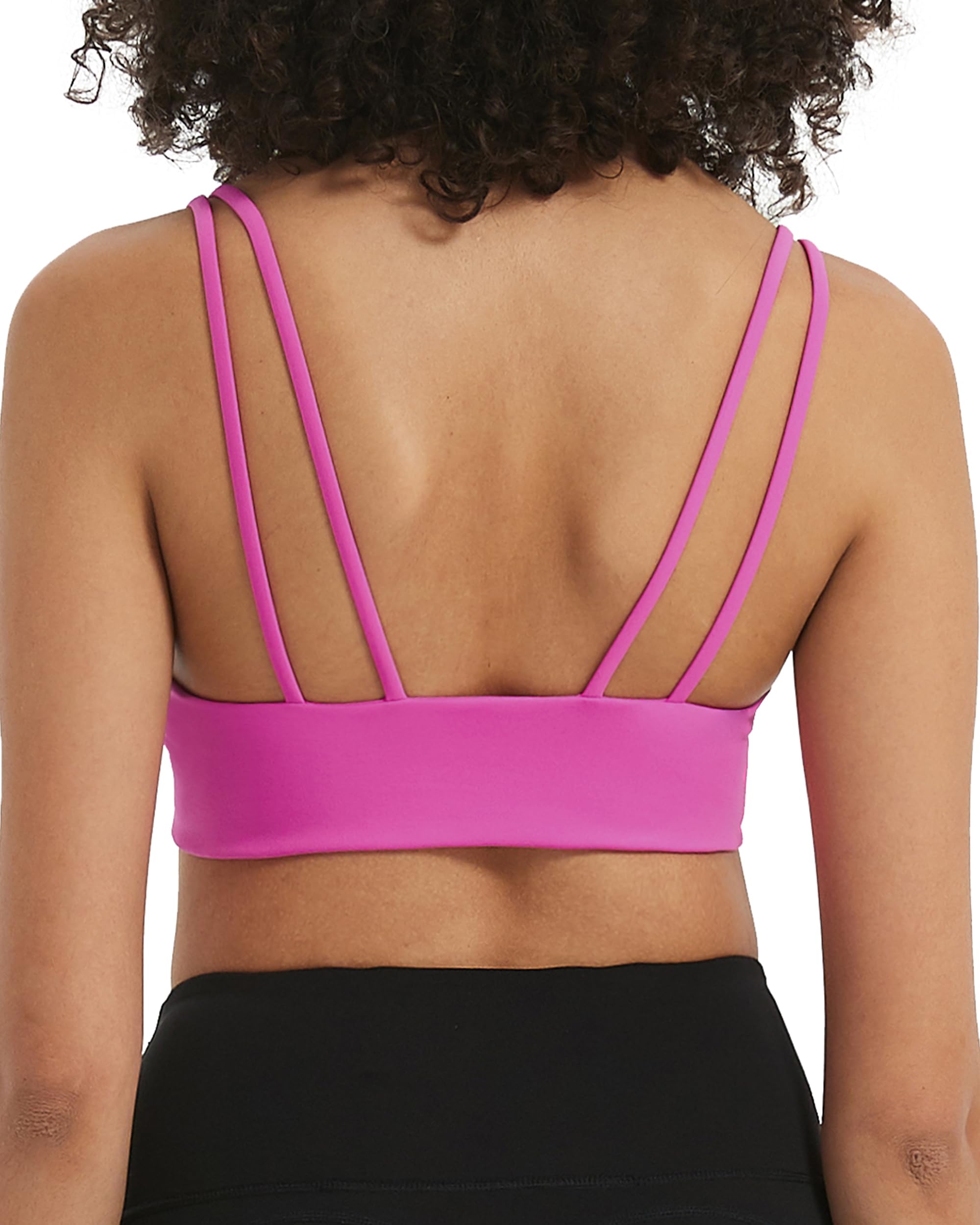 Cup Low Support Crop Sports Bra Low Impact Camisoles Comfy Spaghetti Strap Yoga Gym Workout Bras