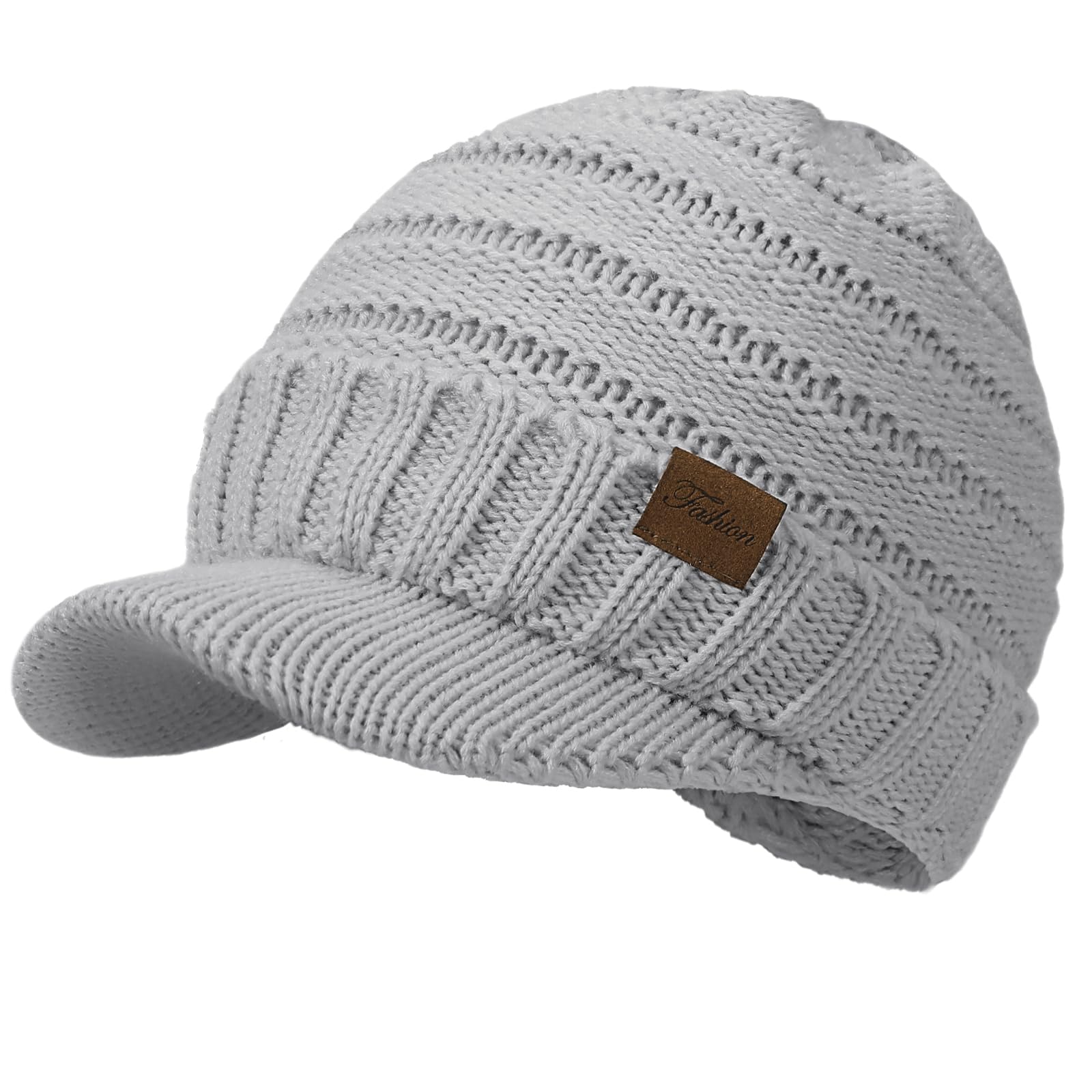 Women's winter hat - Thick and warm fashionable knitted brimless hat, soft and elastic cute women's winter hat with sun protection cap