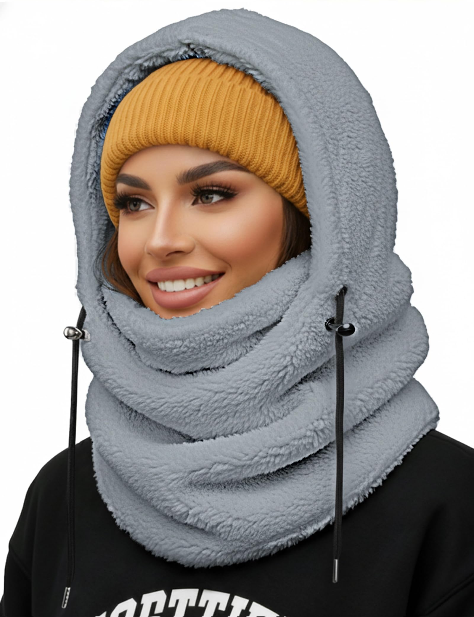 Balaclava for men and women, winter hat, neck windproof, wool ski mask, warm mask, scarf