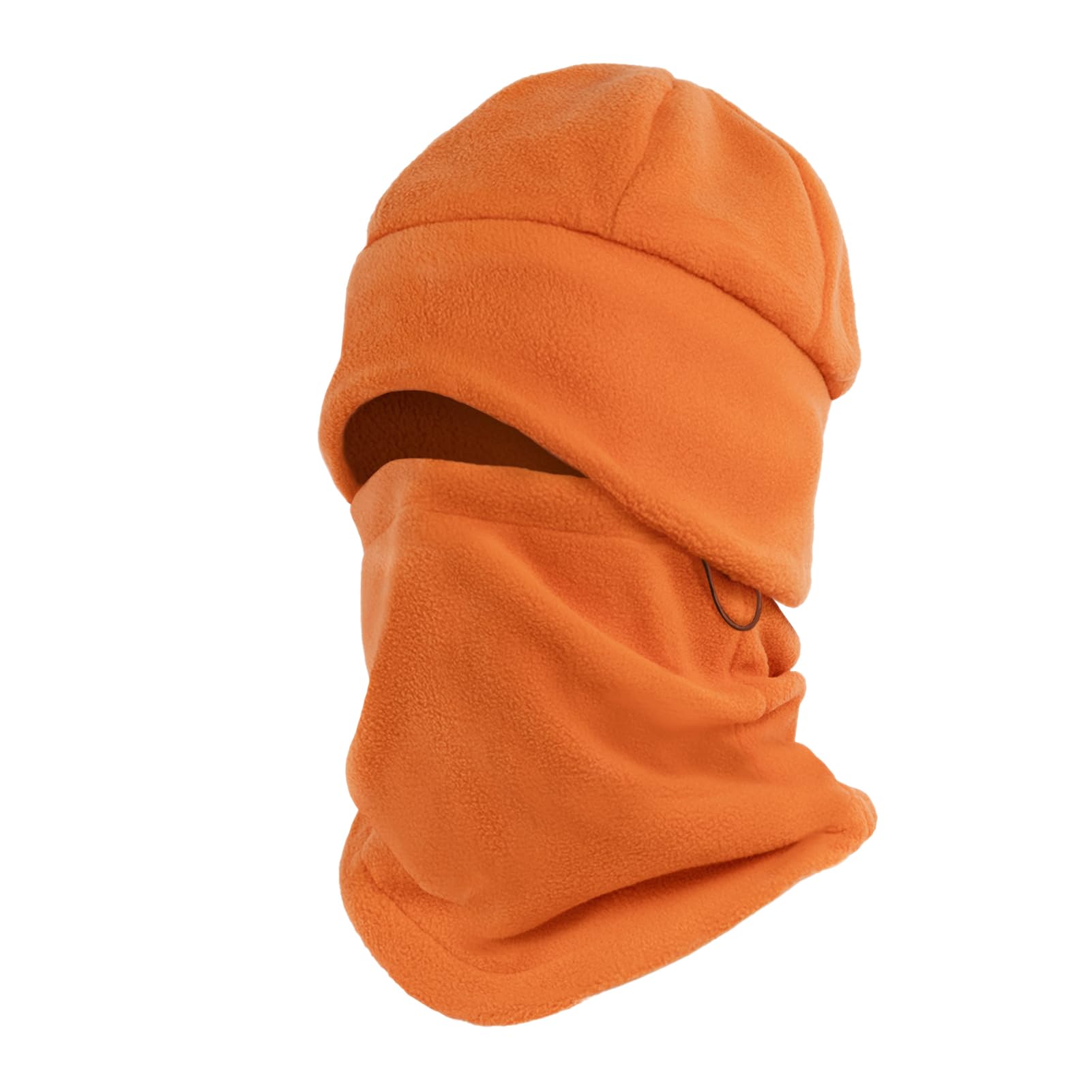 Winter beanie scarf set with ear covers. Men's and women's knitted wool lined skull cap for wind protection and neck warmth. Wraparound leg