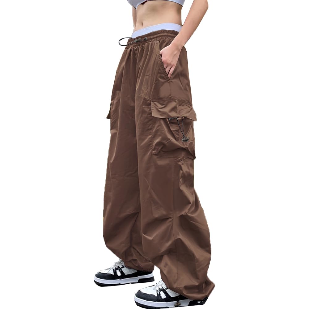 Cargo Pants Women Baggy Parachute Pants Woman Mutil Pockets Loose Fit Y2K Casual Pants for Women