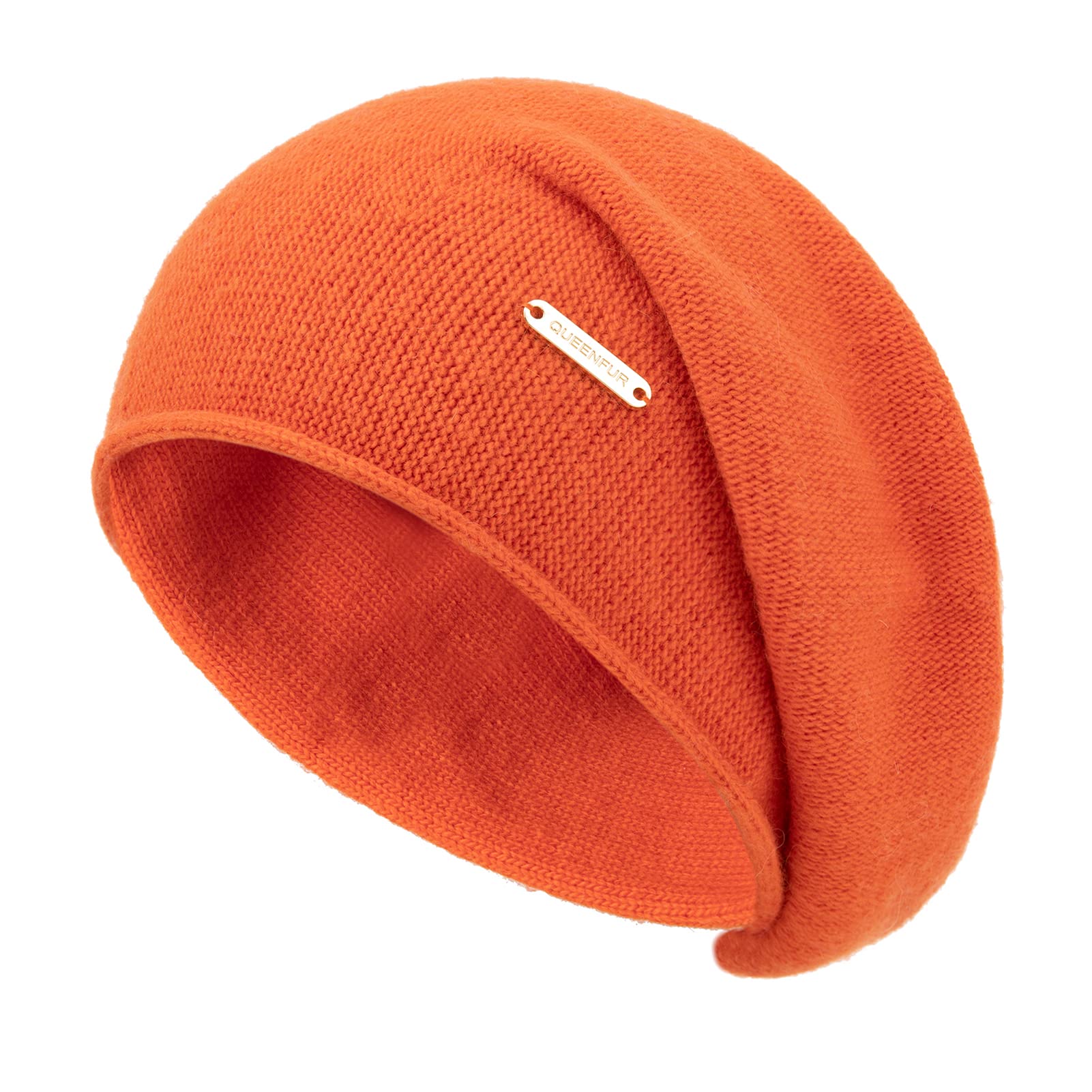 Women's knitted casual beanie, cashmere ski cap, knitted wool, soft and warm winter hat