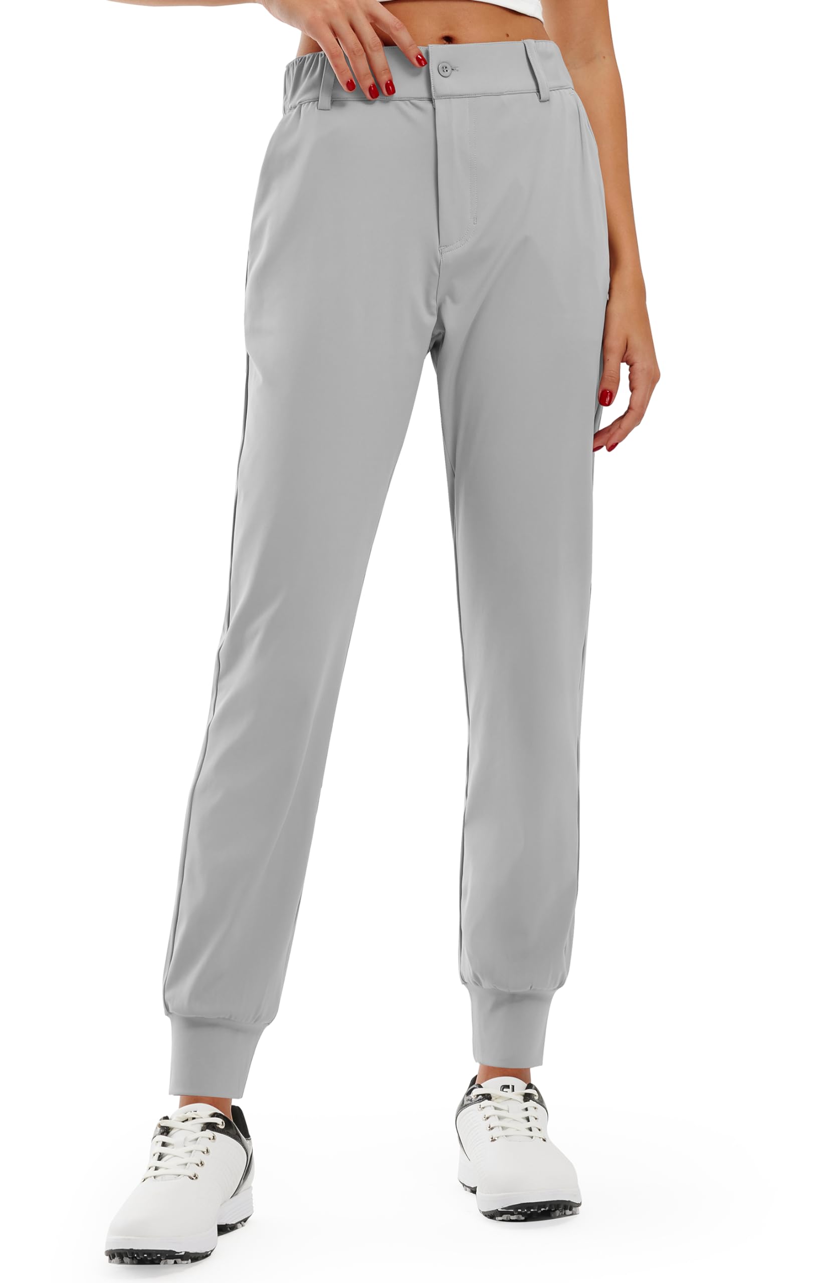 Women's 4-Way Stretch Golf Joggers Pants with Pockets, Tapered Athletic Running Sweatpants, Work Dress Casual Slacks