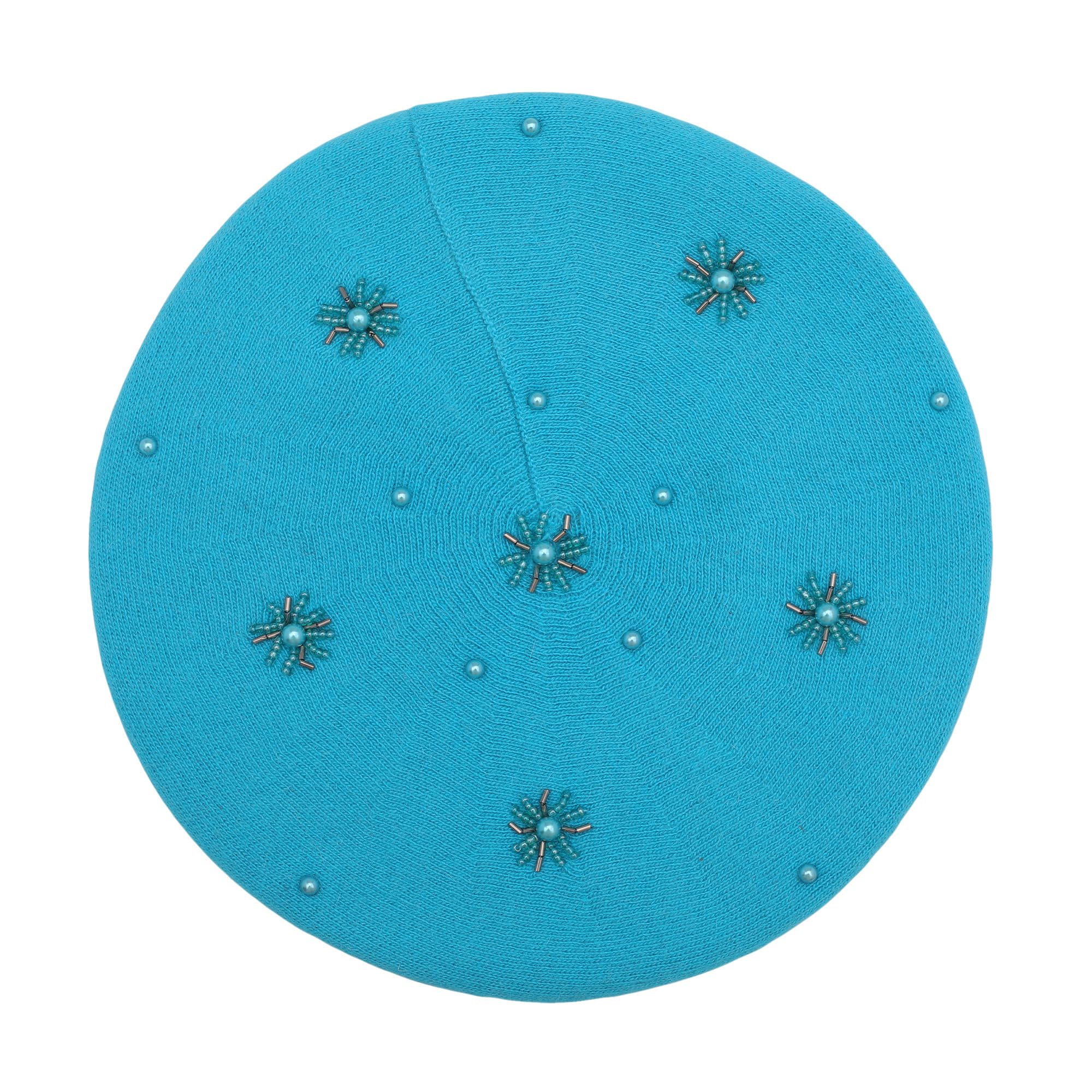 Women's French beret, double-sided knitted thick and warm hat, suitable for ladies and girls