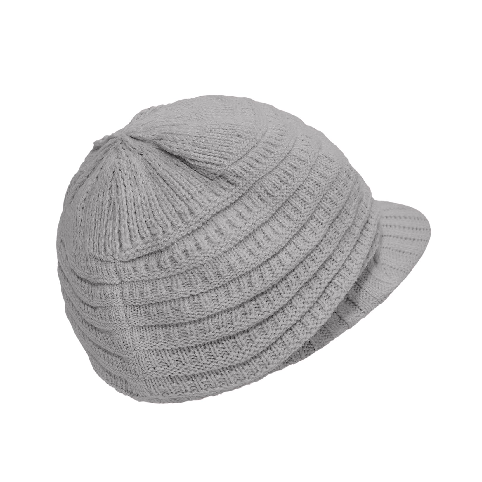 Women's satin-lined winter hat with brim, laid-back newsboy style brimless hat, a warm and breathable sun hat suitable for cold weather