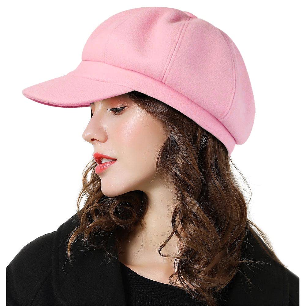 Women's beret newsboy cap, French wool hat, classic for autumn and winter