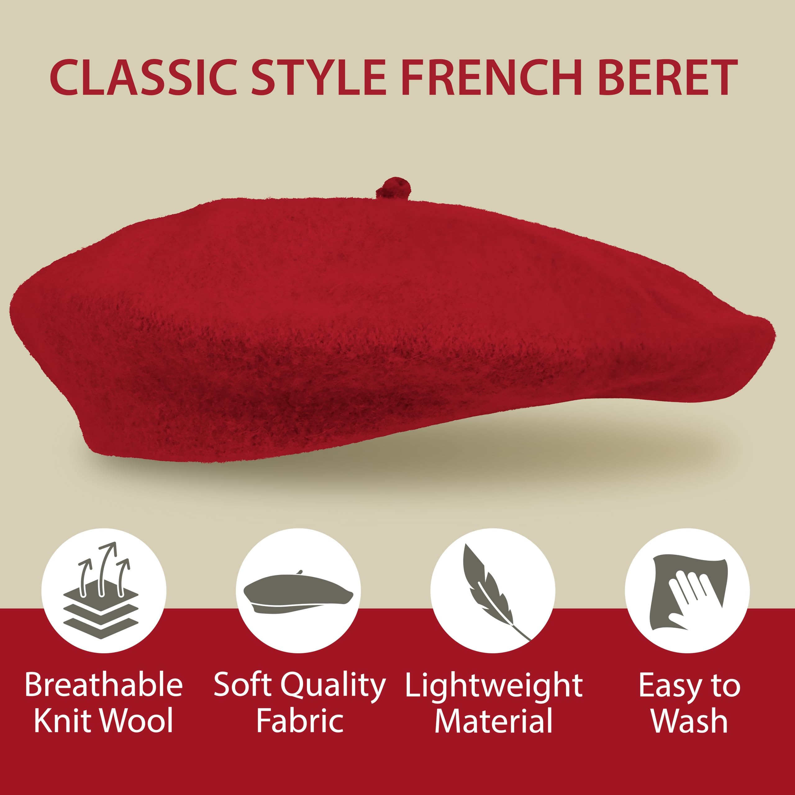 Women's kangaroo beanie, classic French fashion accessory