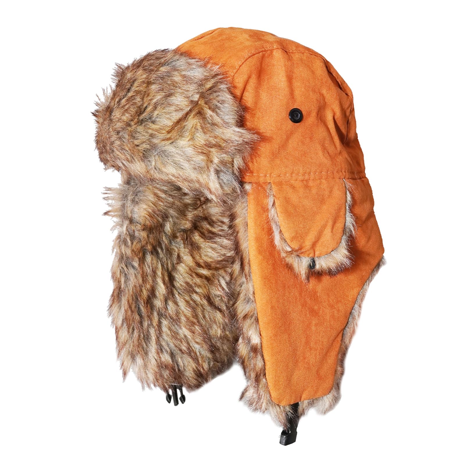 Hat lady and gentleman winter hat with artificial fur ear covers