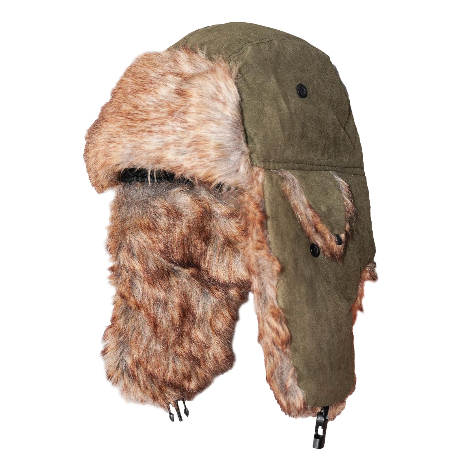 Hat lady and gentleman winter hat with artificial fur ear covers