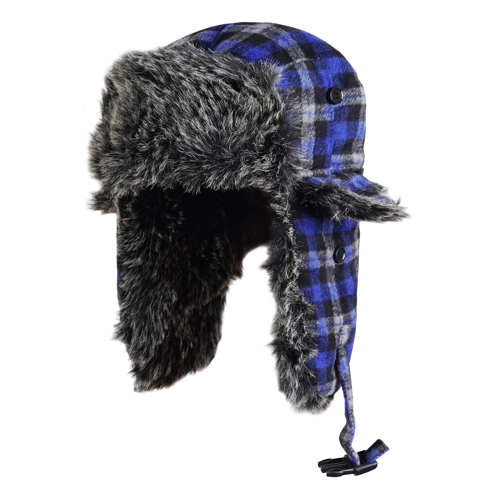 Hat lady and gentleman winter hat with artificial fur ear covers