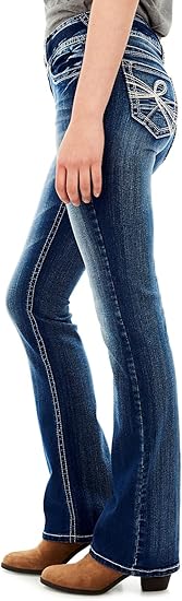 Luscious Curvy Bootcut Jeans for Women, Mid-Rise Insta Stretch Denim, Size-Inclusive Juniors Jeans, Sizes 0 to 24
