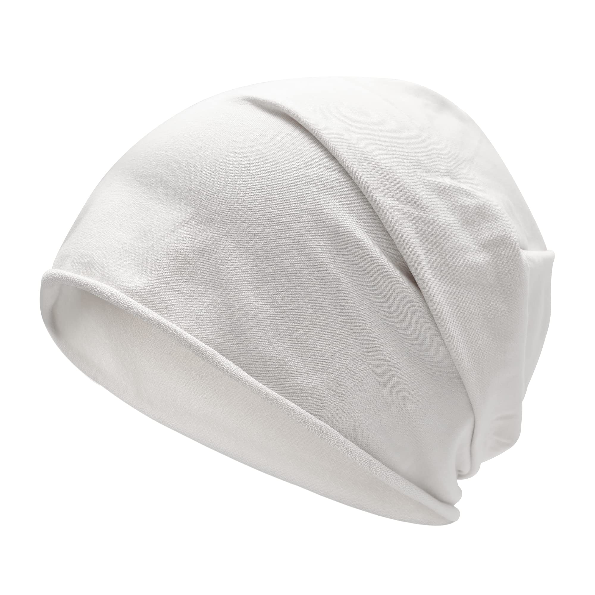 Cotton lightweight casual brimless hat - stylish, soft and elastic knitted skull cap for both men and women