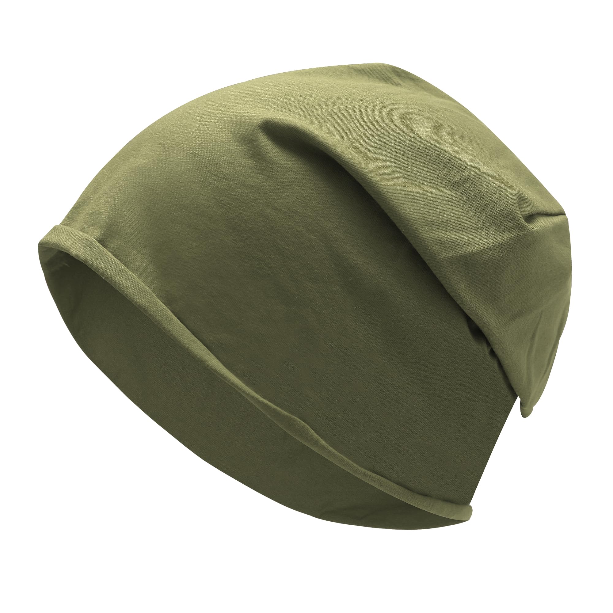 Cotton lightweight casual brimless hat - stylish, soft and elastic knitted skull cap for both men and women