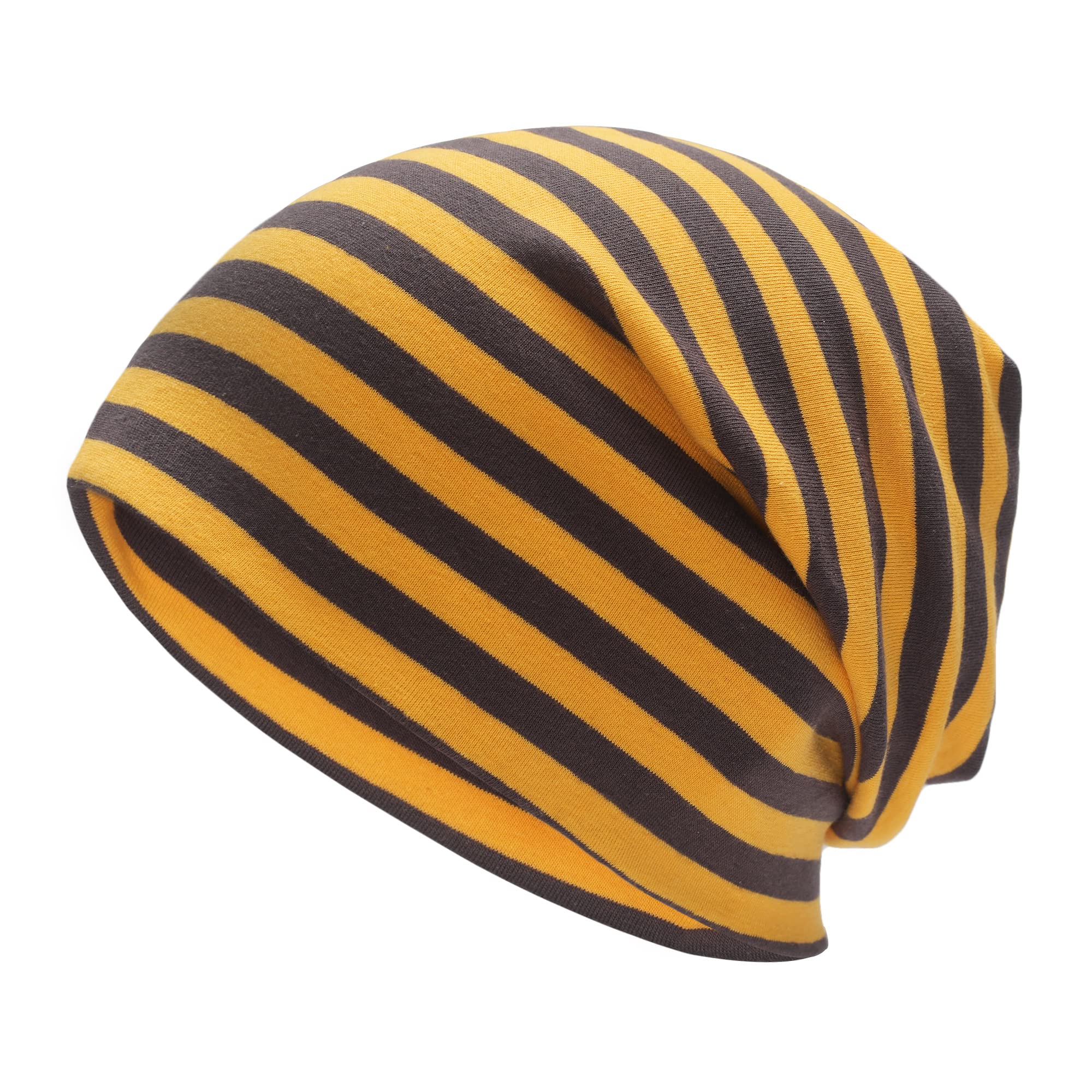 Cotton lightweight casual brimless hat - stylish, soft and elastic knitted skull cap for both men and women