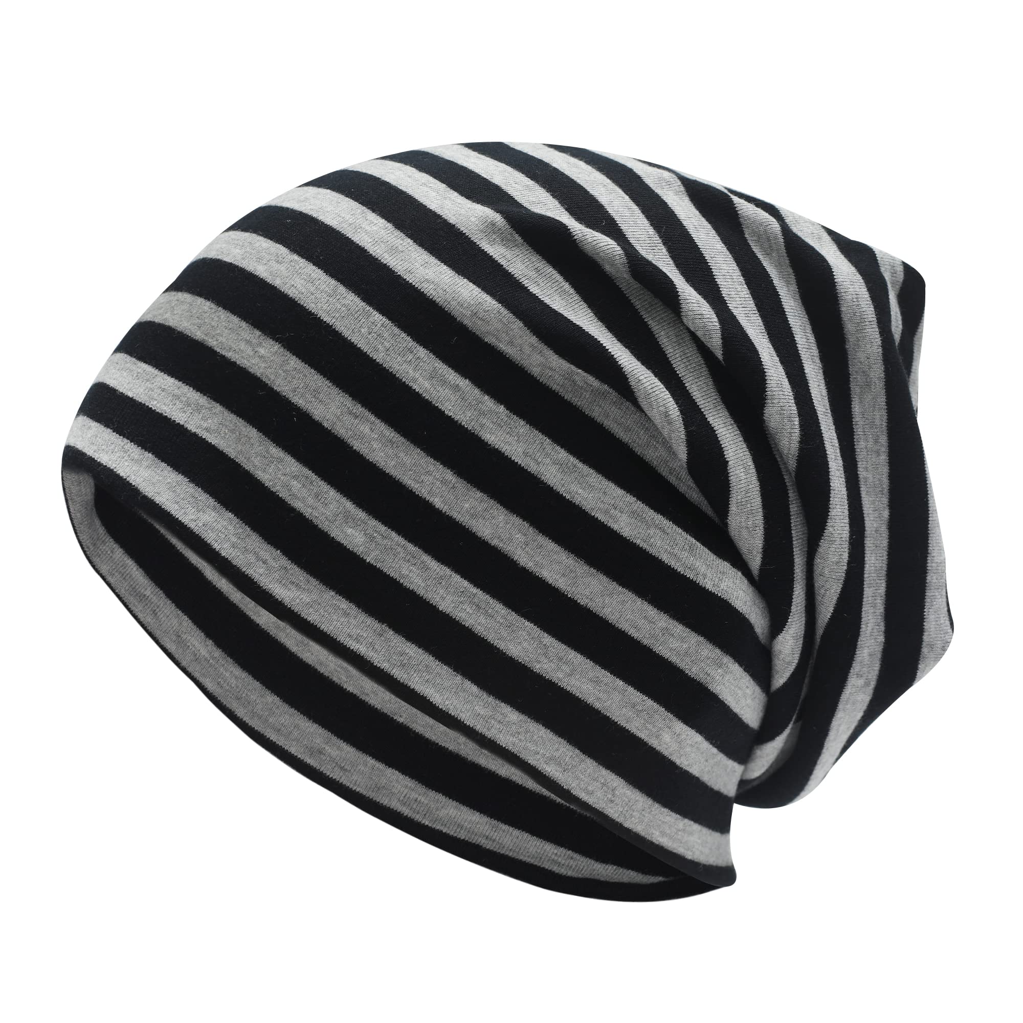 Cotton lightweight casual brimless hat - stylish, soft and elastic knitted skull cap for both men and women