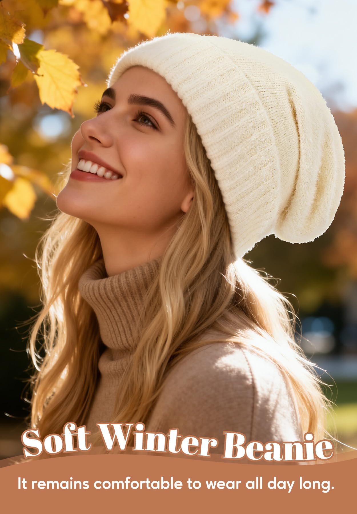 Lazy satin lining sun hat - suitable for both men and women - hair protection winter hat, fashionable thick knitted sun hat, smooth skull cap