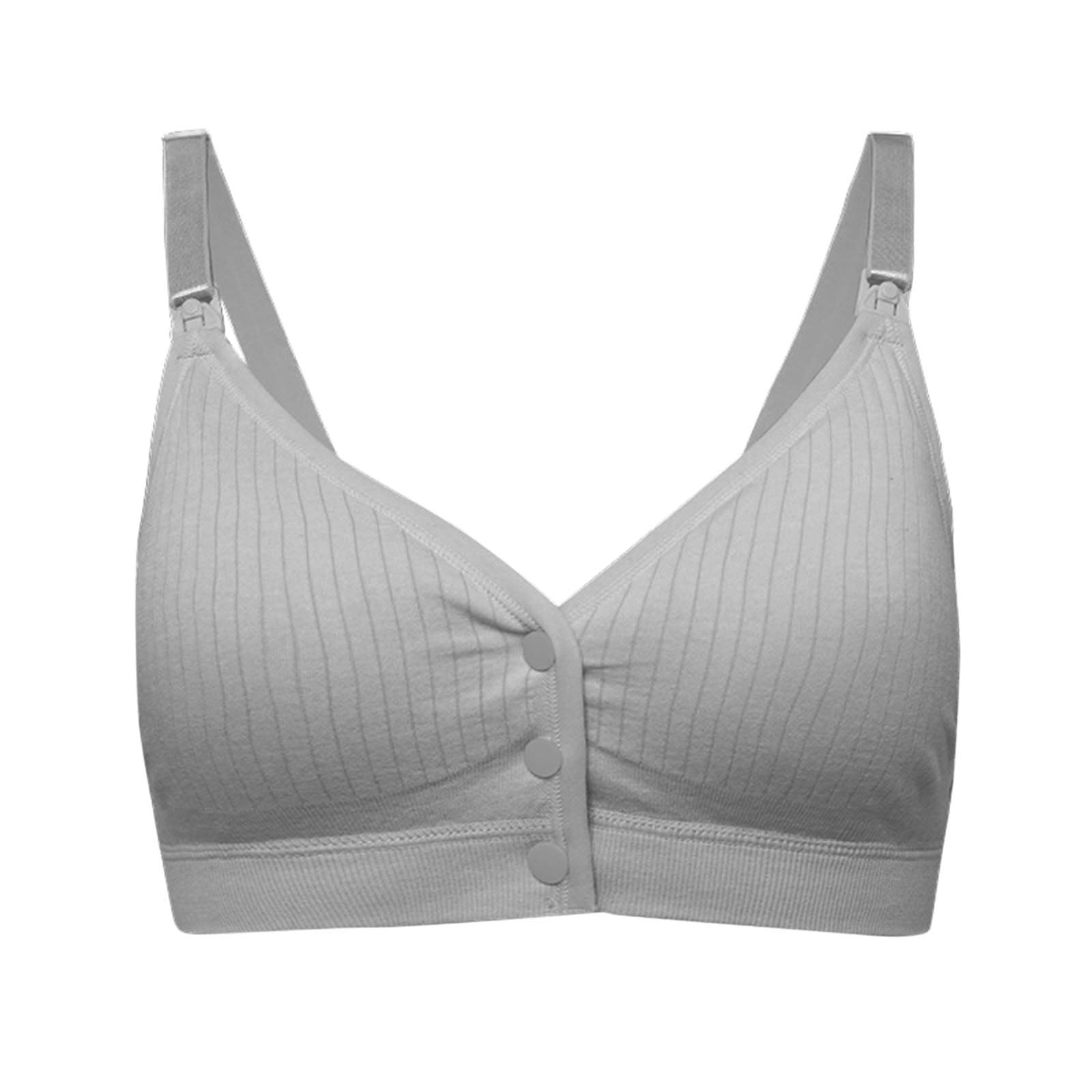 Front Button Bra Front Closure Breathable Everyday Sports Bras Comfort Front Snap Cotton Brassiere
