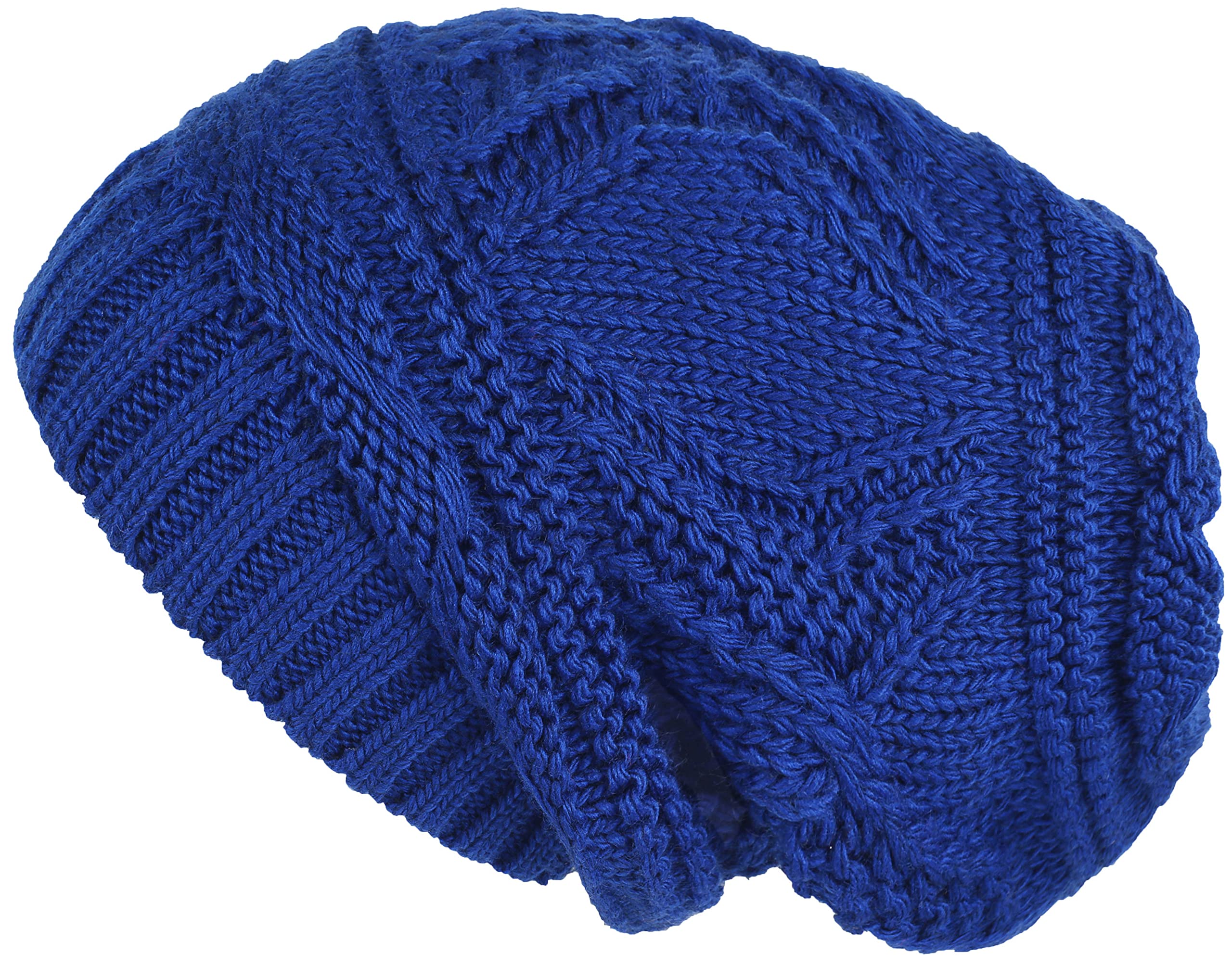 Knitted loose oversized soft and warm winter brimless hat