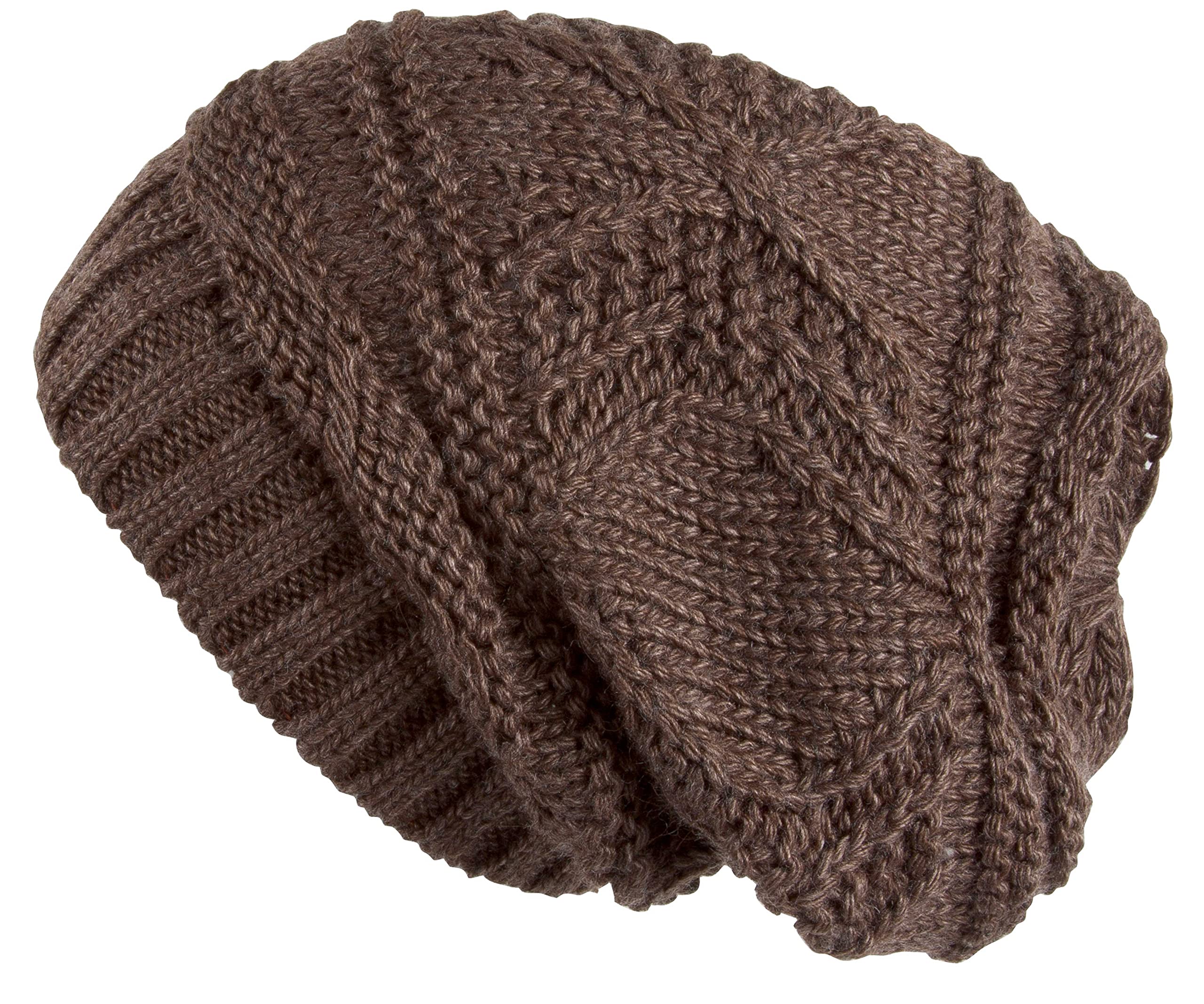 Knitted loose oversized soft and warm winter brimless hat