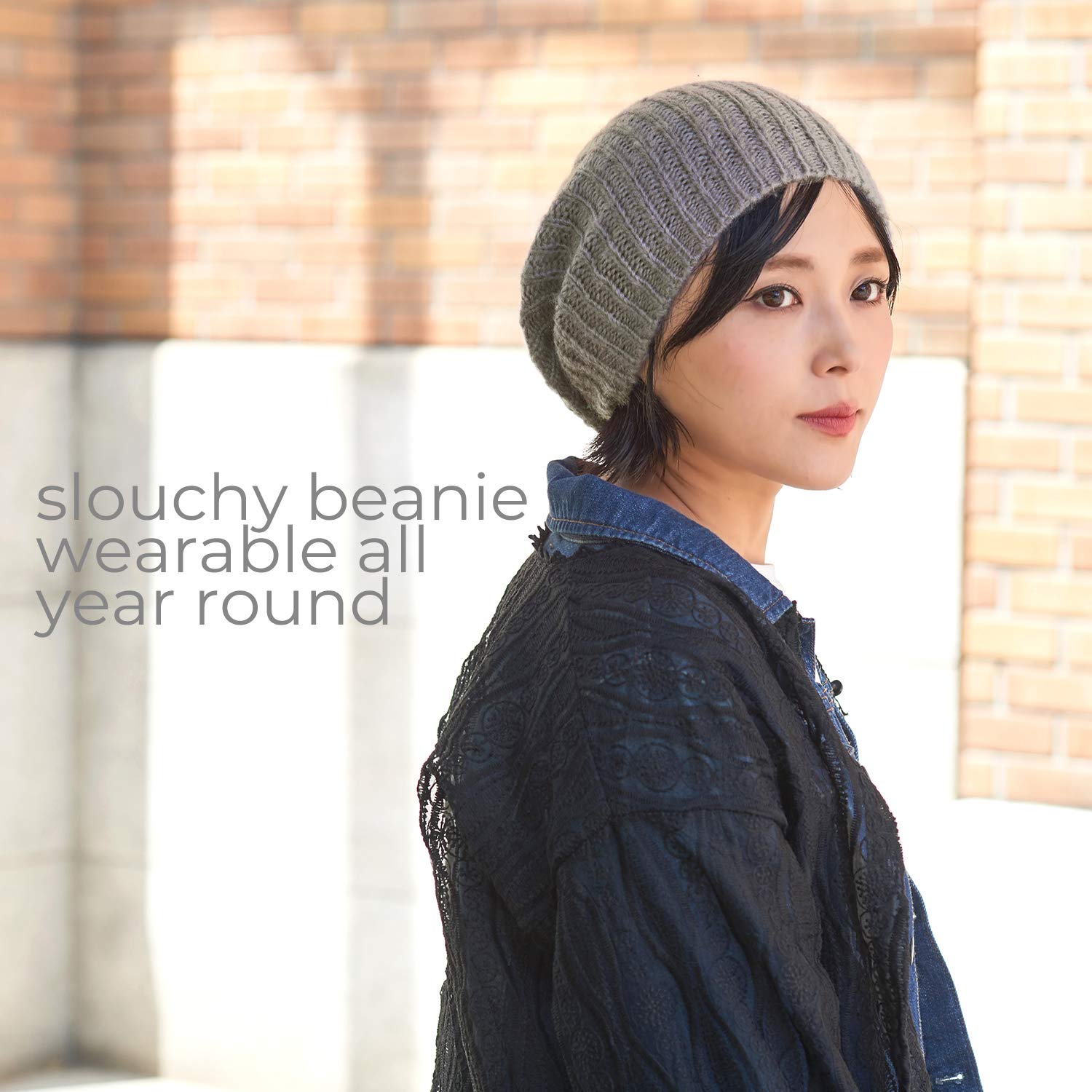 Extra-large winter lazy knitted brimless hat - Men's warm autumn hat, women's long hair lock hat, large-sized casual hat suitable for big heads