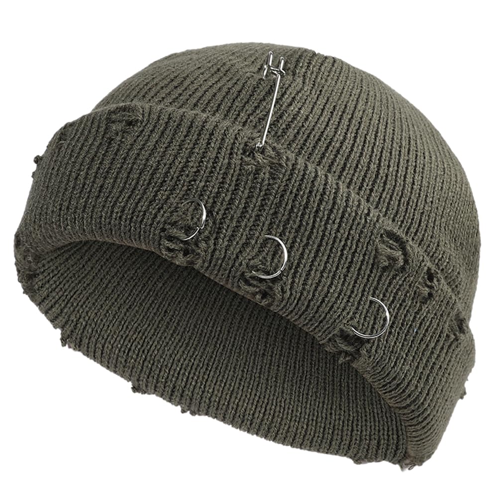 Vintage-style brimless hat - Neutral fashion hip-hop casual knit skull cap