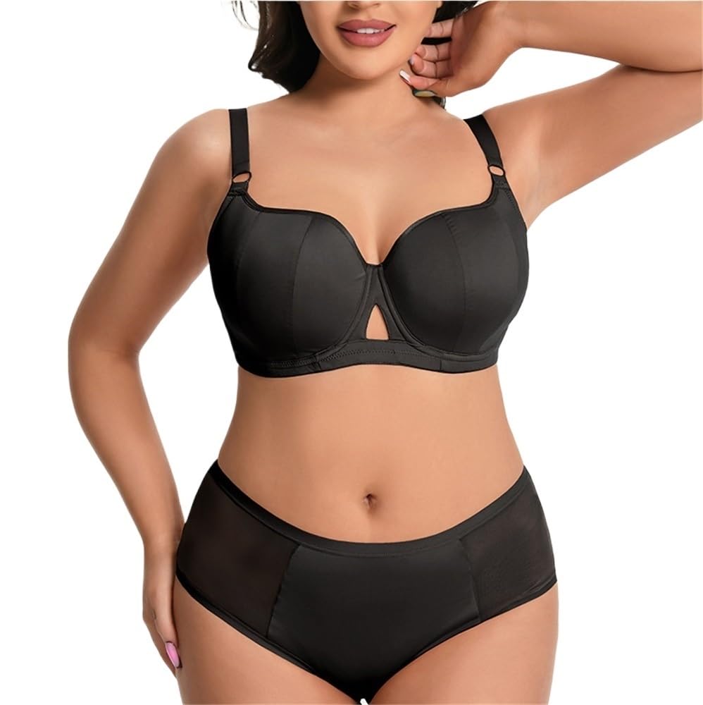 Plus Size Anti-sagging Bra Womens Soft Underwire Support Push Up Bra Comfort Breathable Everyday Bra For Heavy Breast