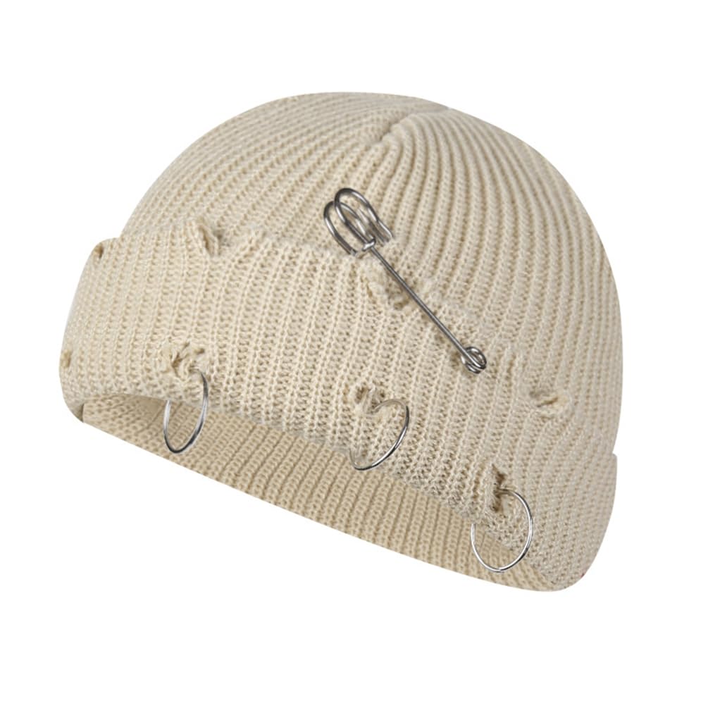 Vintage-style brimless hat - Neutral fashion hip-hop casual knit skull cap
