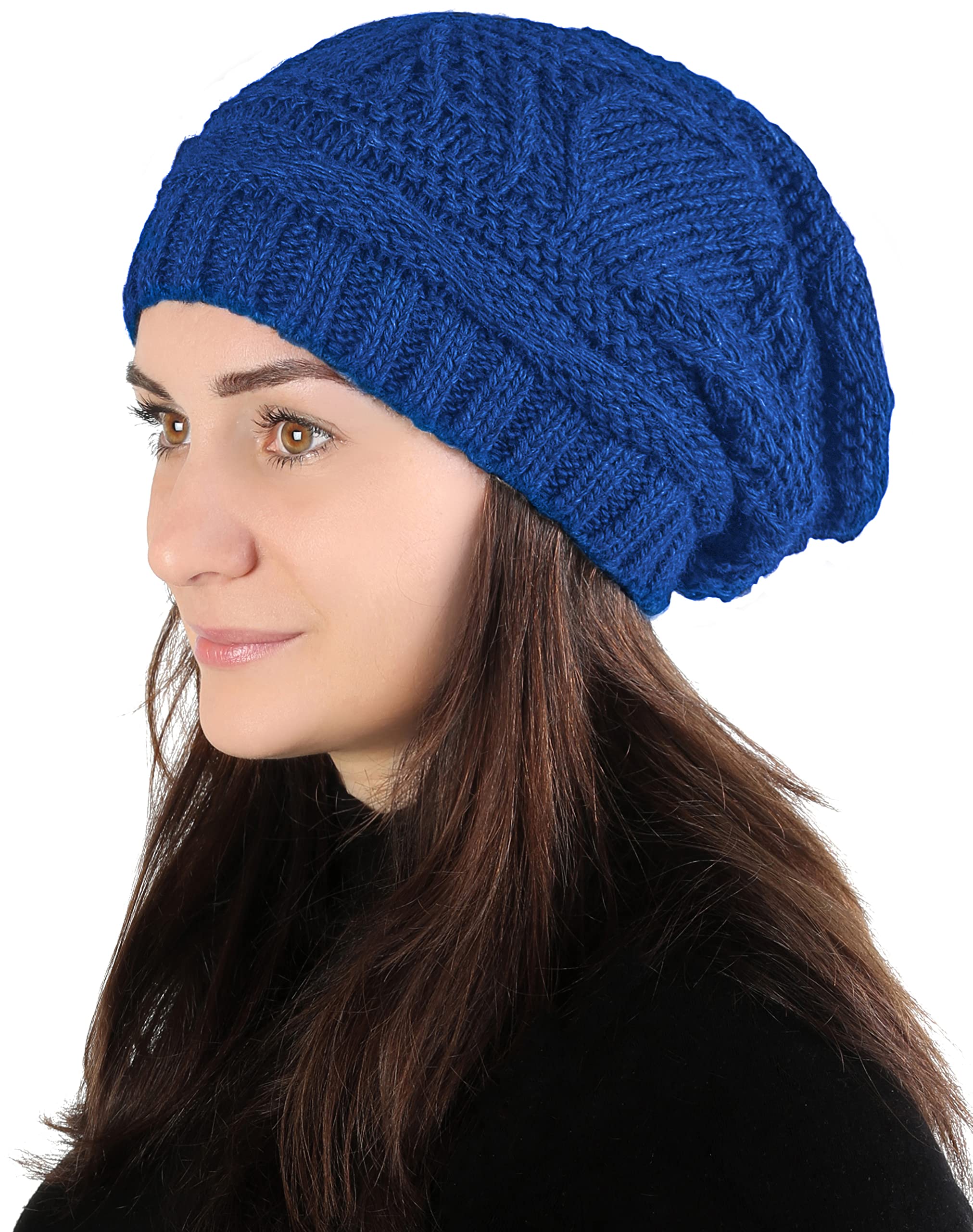 Knitted loose oversized soft and warm winter brimless hat