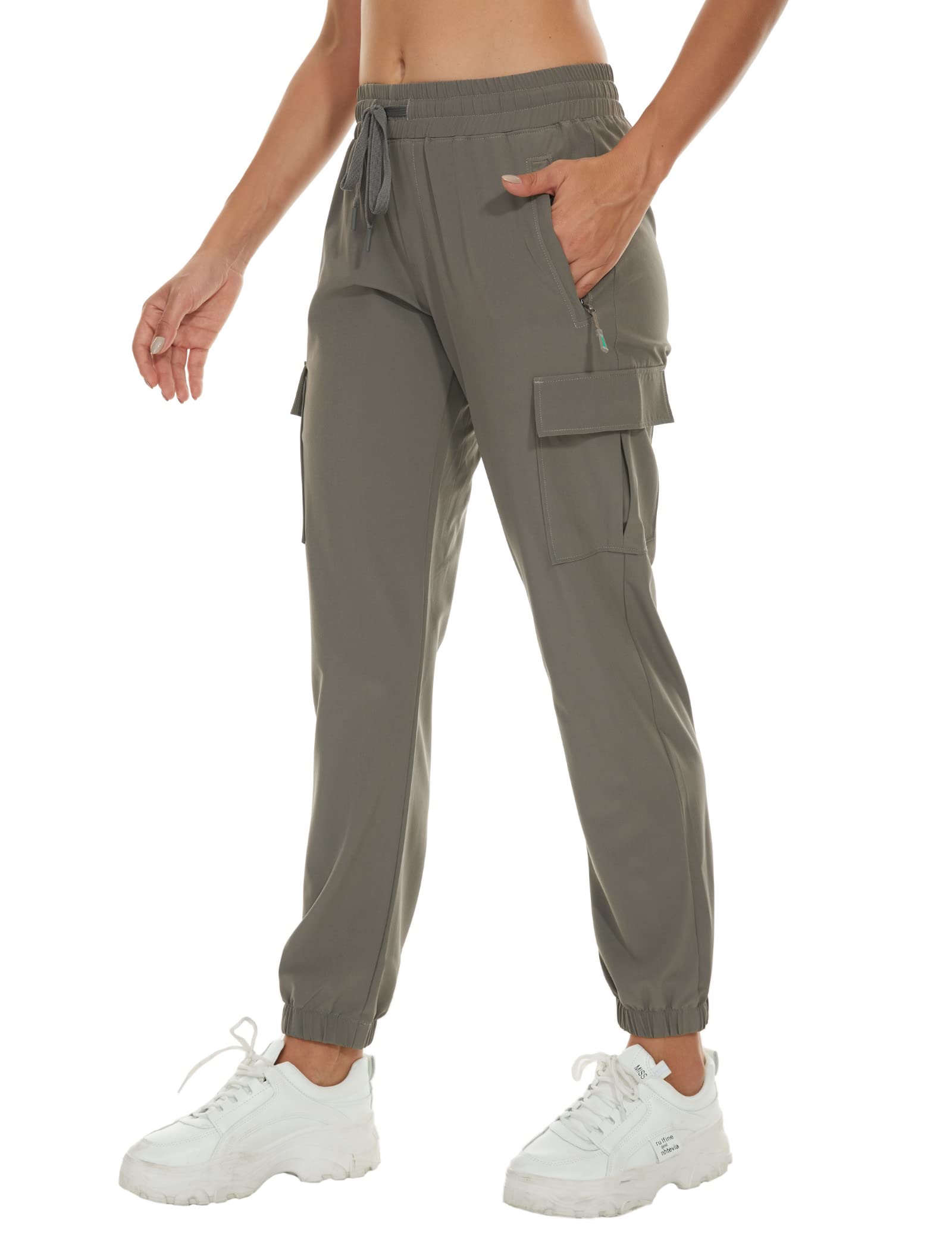 Women Lightweight Cargo Pants Quick Dry Joggers for Women with Pockets Water-Resistant Travel Pants