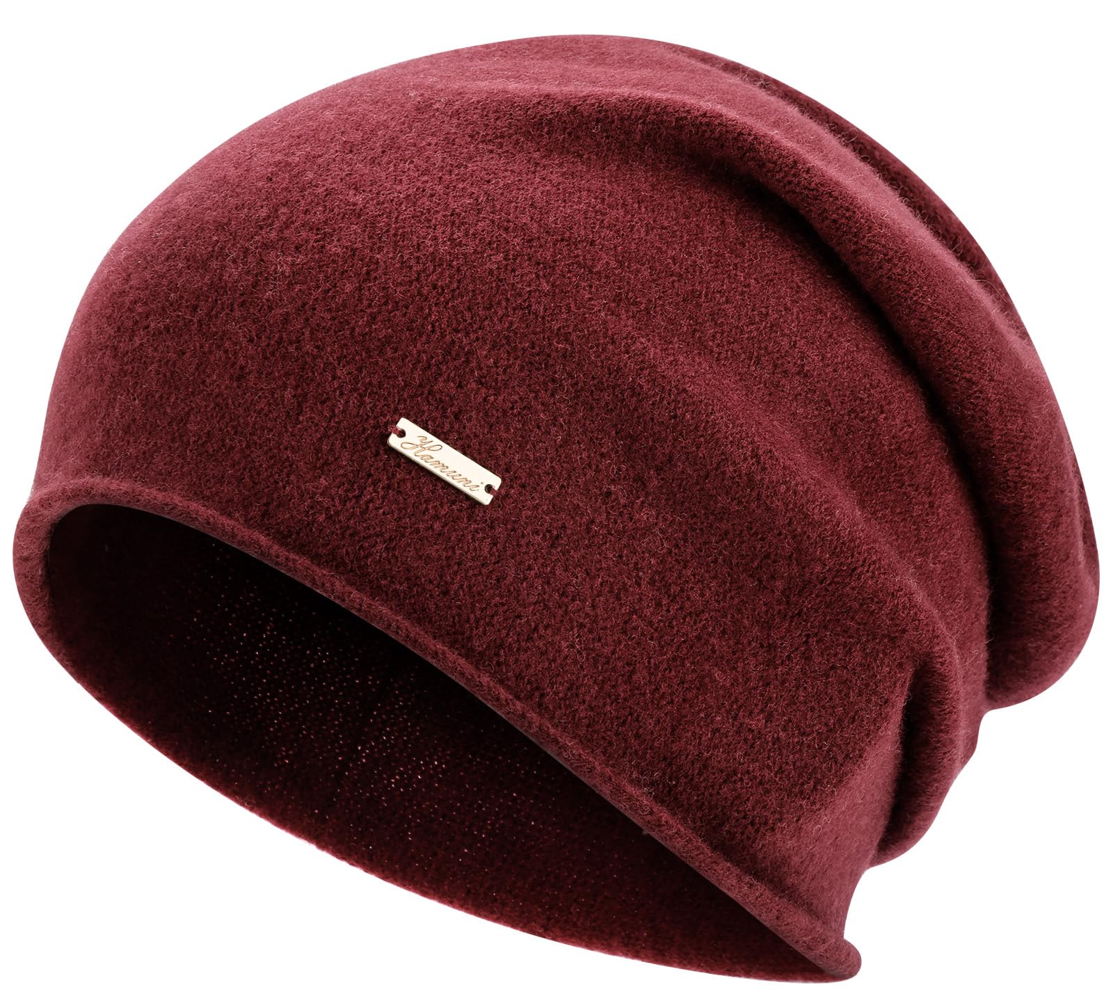 Woolen casual beanie, women's warm beanie, breathable knitted skull cap, suitable for spring, autumn and winter