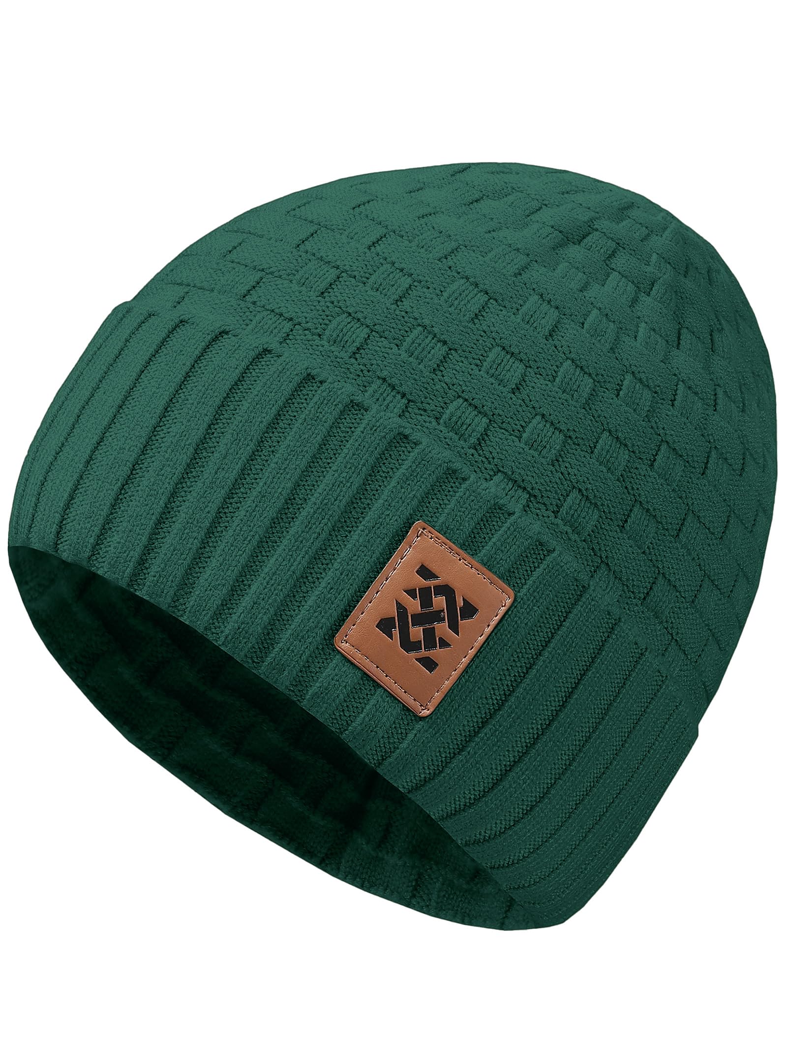 Unhooded hat - a warm winter knit cap for both men and women, featuring a comfortable and thick design, with a daily ribbed style