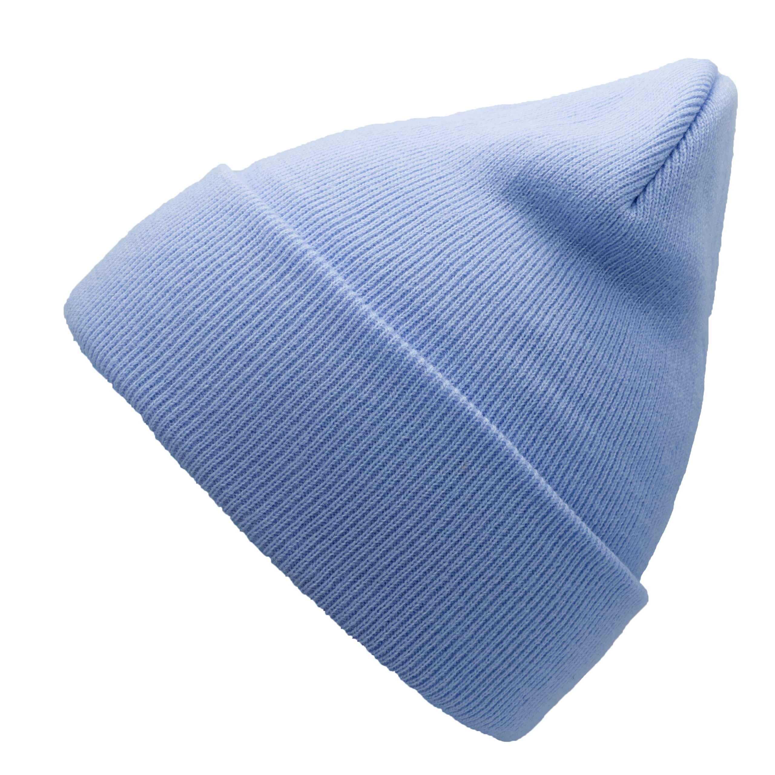 Neutral knitted soft and warm frilled brimmed hat with no peak for winter camouflage style. Suitable for both men and women