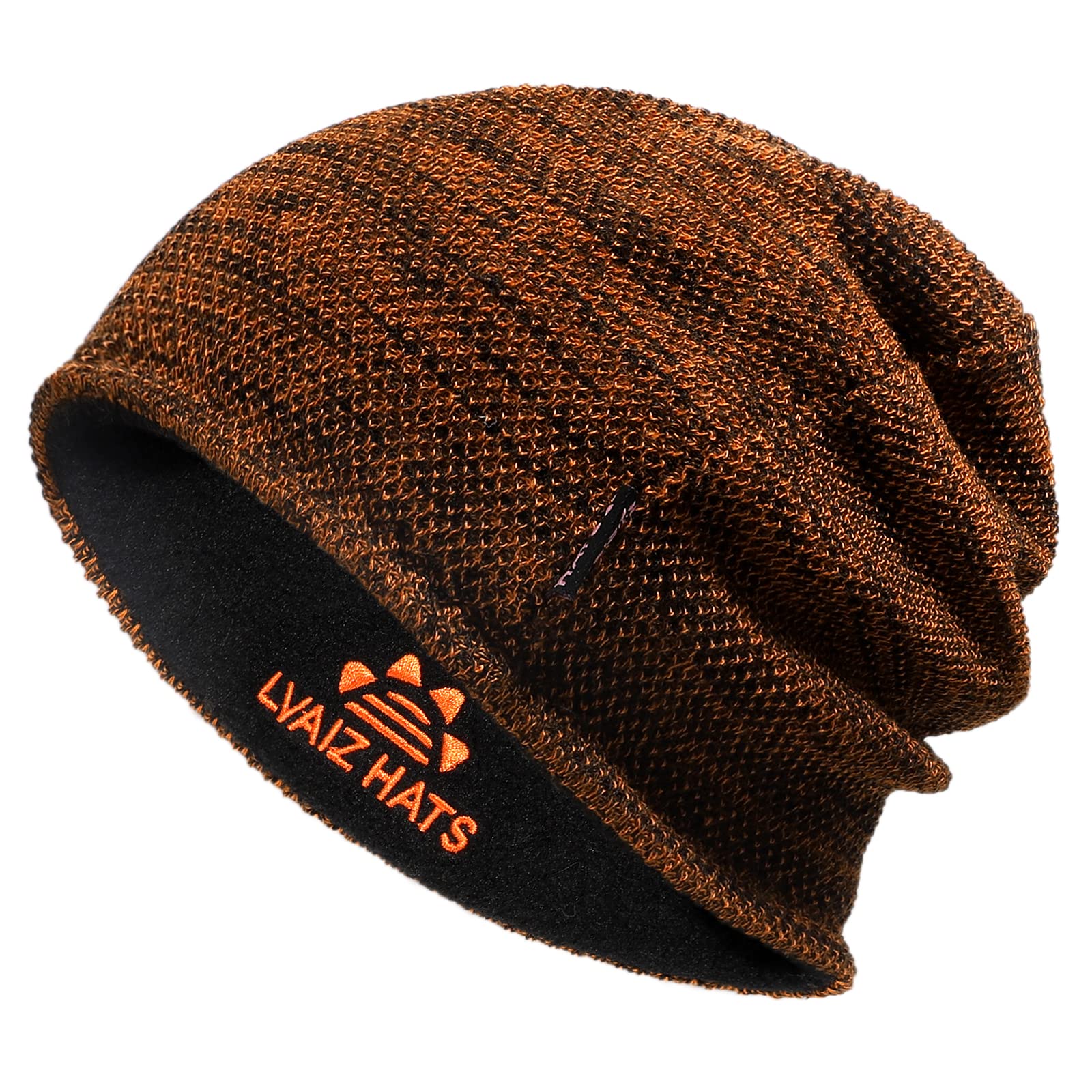 Men's winter unhooded woolen-lined skullcap with warm inner lining Men's double-sided women's windproof watch Knitted warm neutral-style unhooded cap