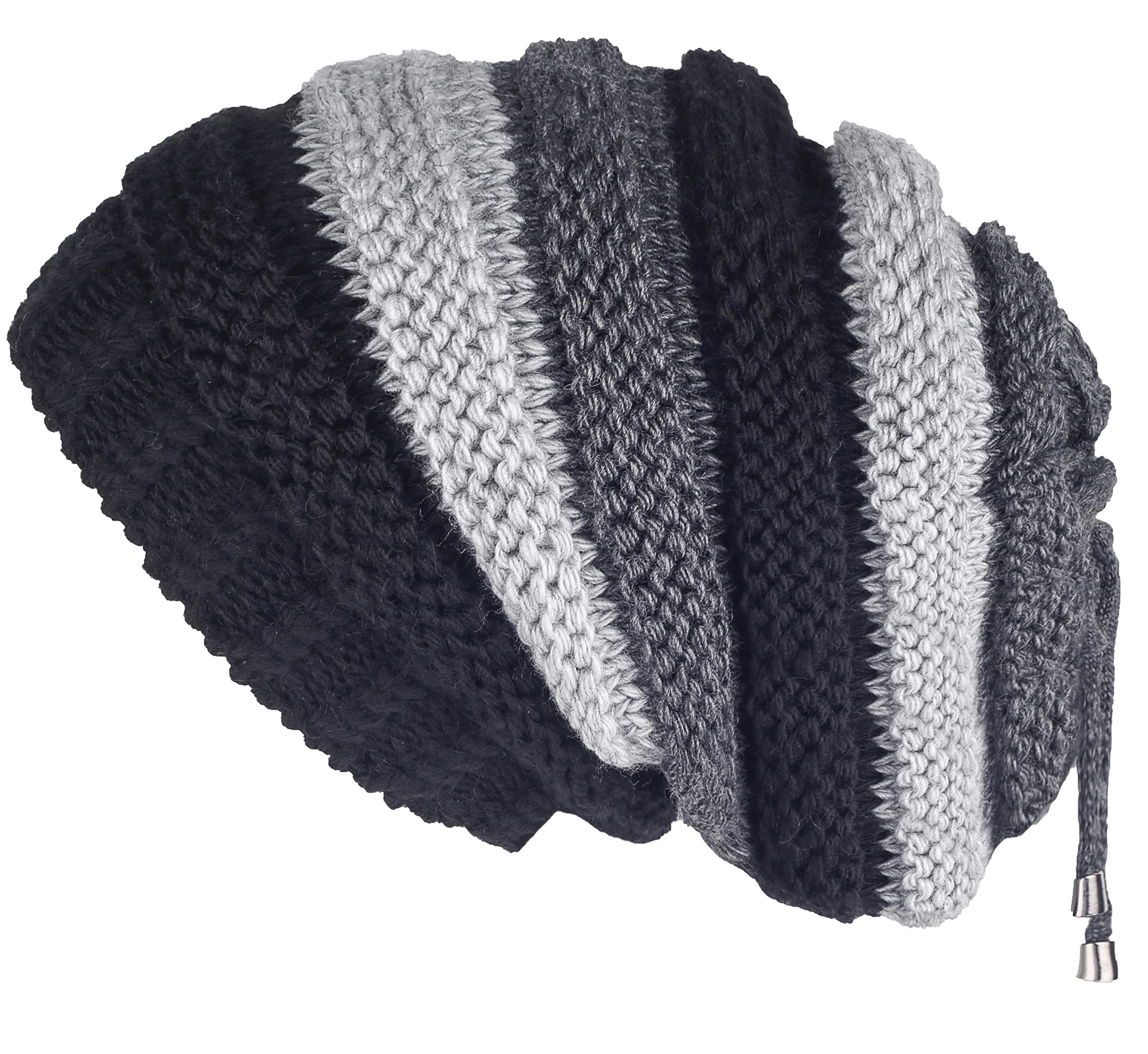 Knitted loose oversized soft and warm winter brimless hat for women. Comfortable, lightweight and versatile