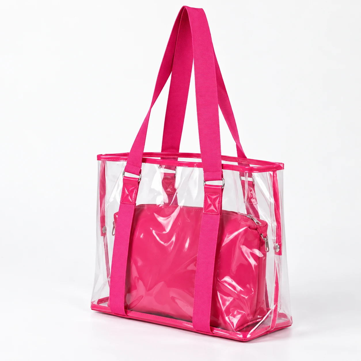 Clear PVC Tote with Matching Pouch — product view