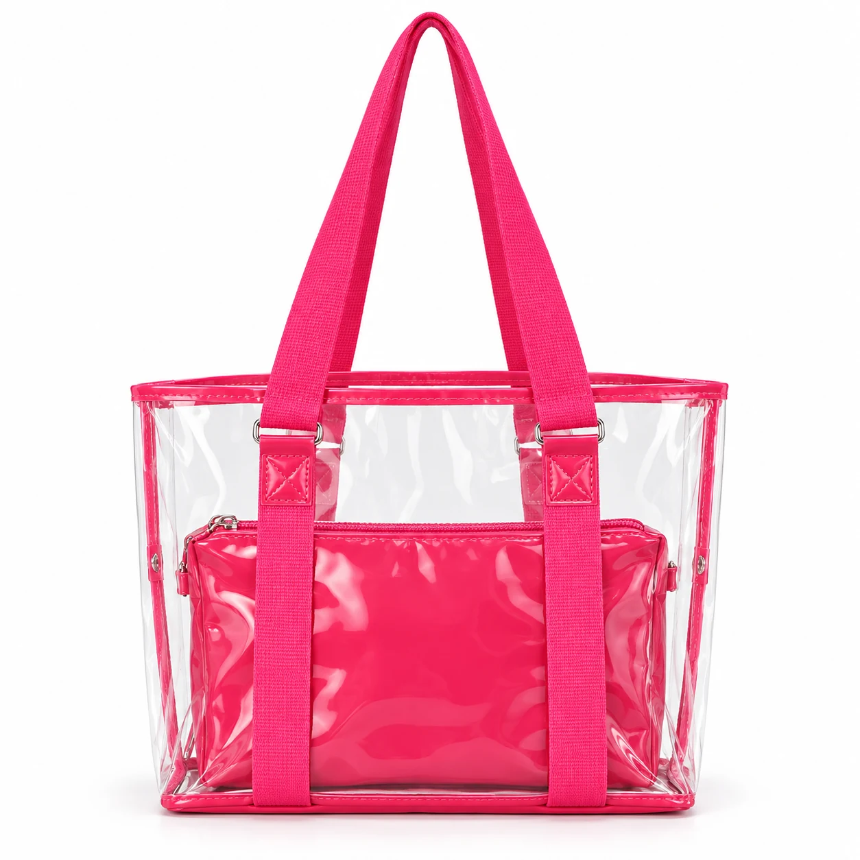 Clear PVC Tote with Matching Pouch — product view