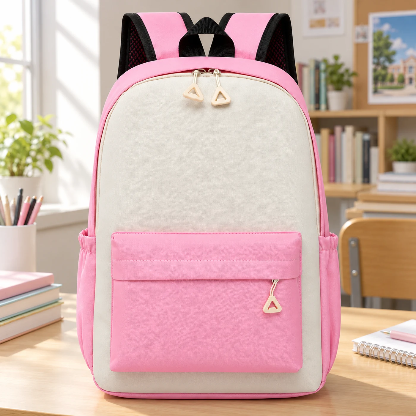 Color-Block Student Backpack — product view