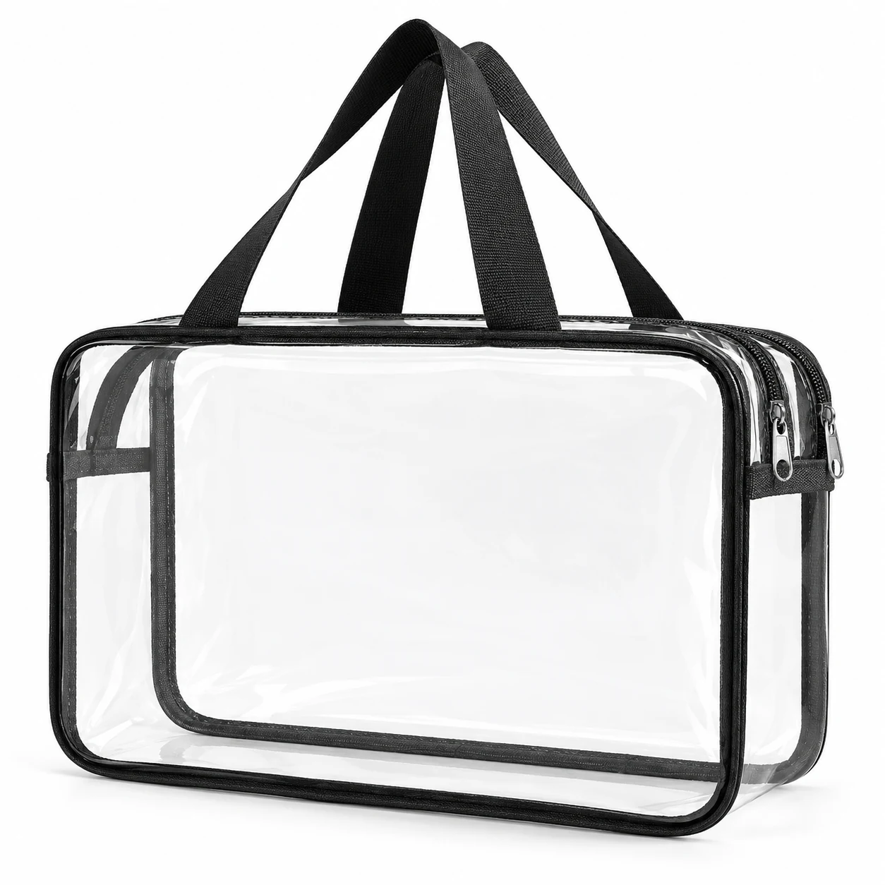 Double-Layer Clear PVC Toiletry Bag